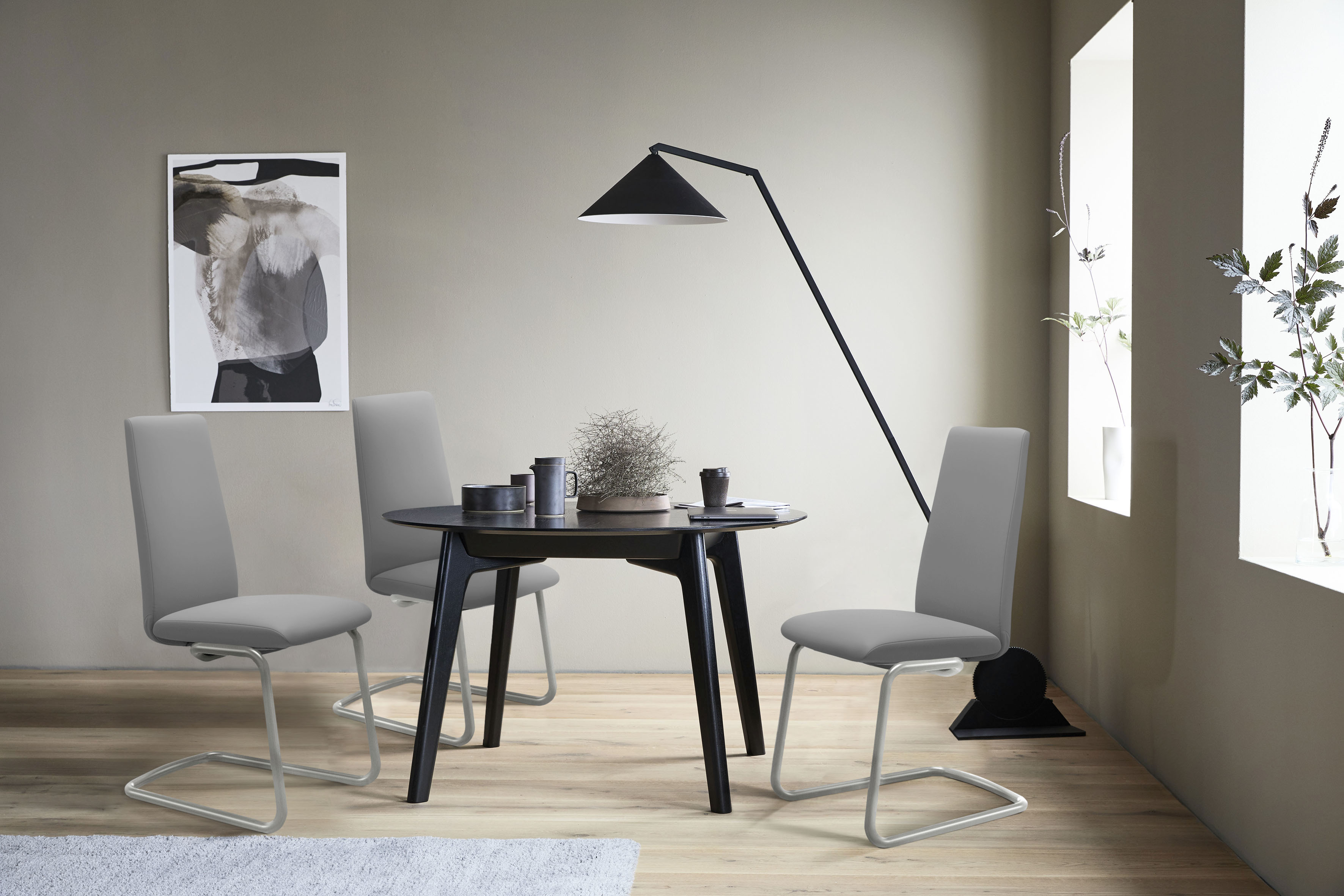 Stressless Polsterstuhl "Laurel" () High Back, Größe M, mit Beinen aus Stahl in Chrom glänzend
