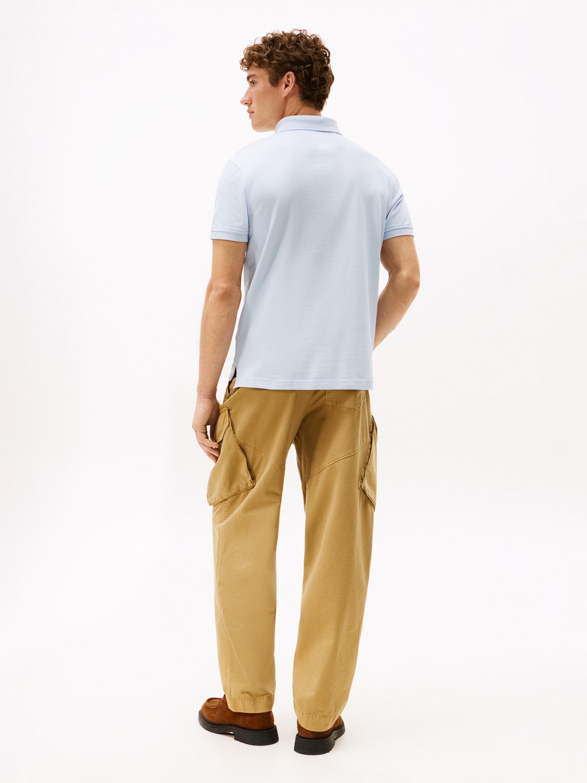 Tommy Hilfiger »1985 REGULAR POLO mit Kontraststreifen und Knopfleiste« unifarben, sportlich, regular fit, Baumwollmix, Polokragen