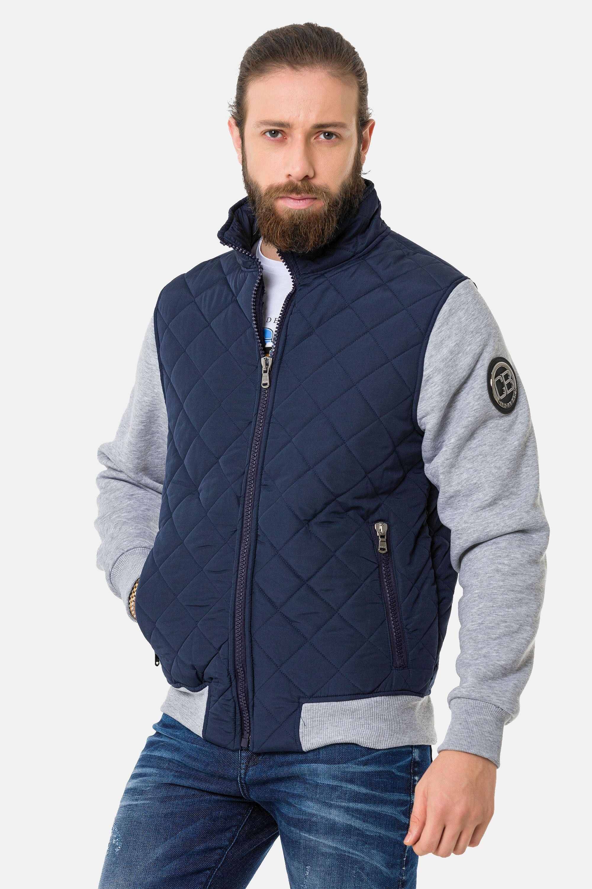 Cipo & Baxx Outdoorjacke "Jacke" ohne Kapuze mit Sweatärmeln