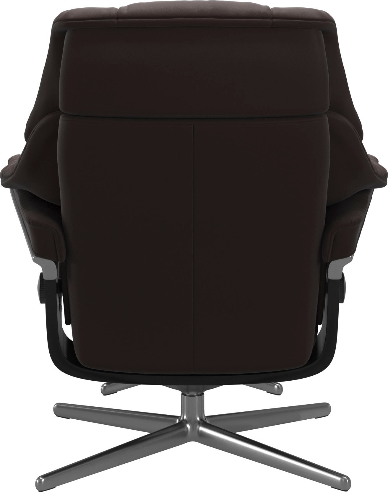Stressless® Relaxsessel »Reno«, (Set, Relaxsessel mit Hocker), mit Hocker, mit Cross Base, Größe S, M & L, Holzakzent Schwarz