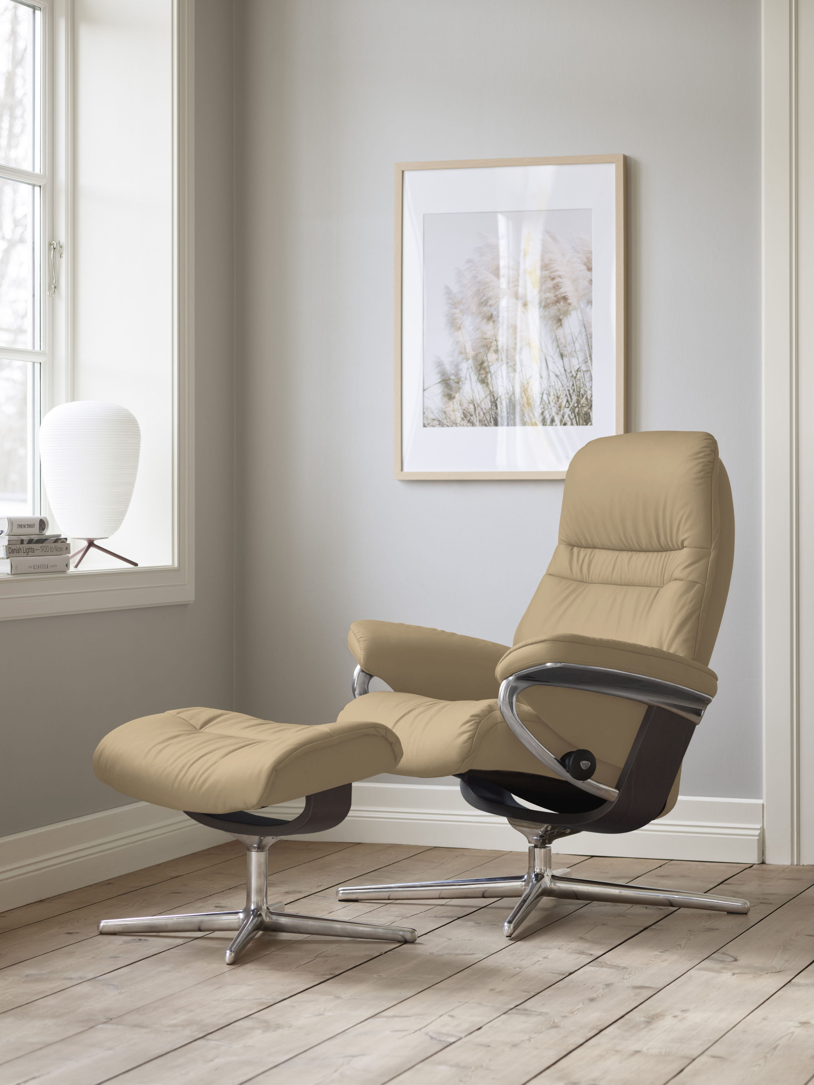 Stressless Relaxsessel "Sunrise" mit Cross Base, Größe S, M & L, Holzakzent Wenge