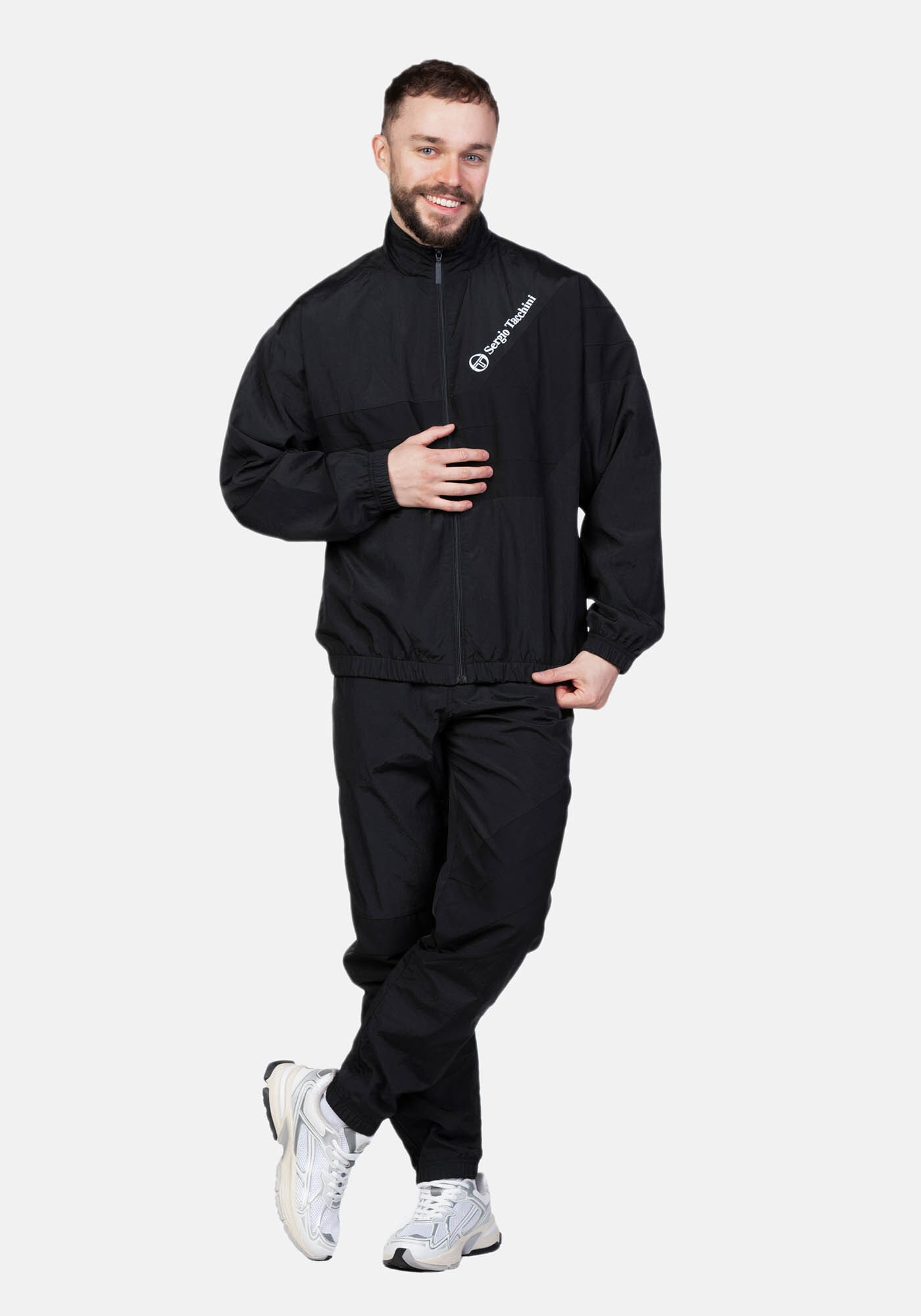 Sergio Tacchini Trainingsjacke »PATRICK TRACK JACKET Herren«, ohne Kapuze, Trainingsjacke Herren, leichte Jacke, Retro, Sportjacke, Outdoor, Sale