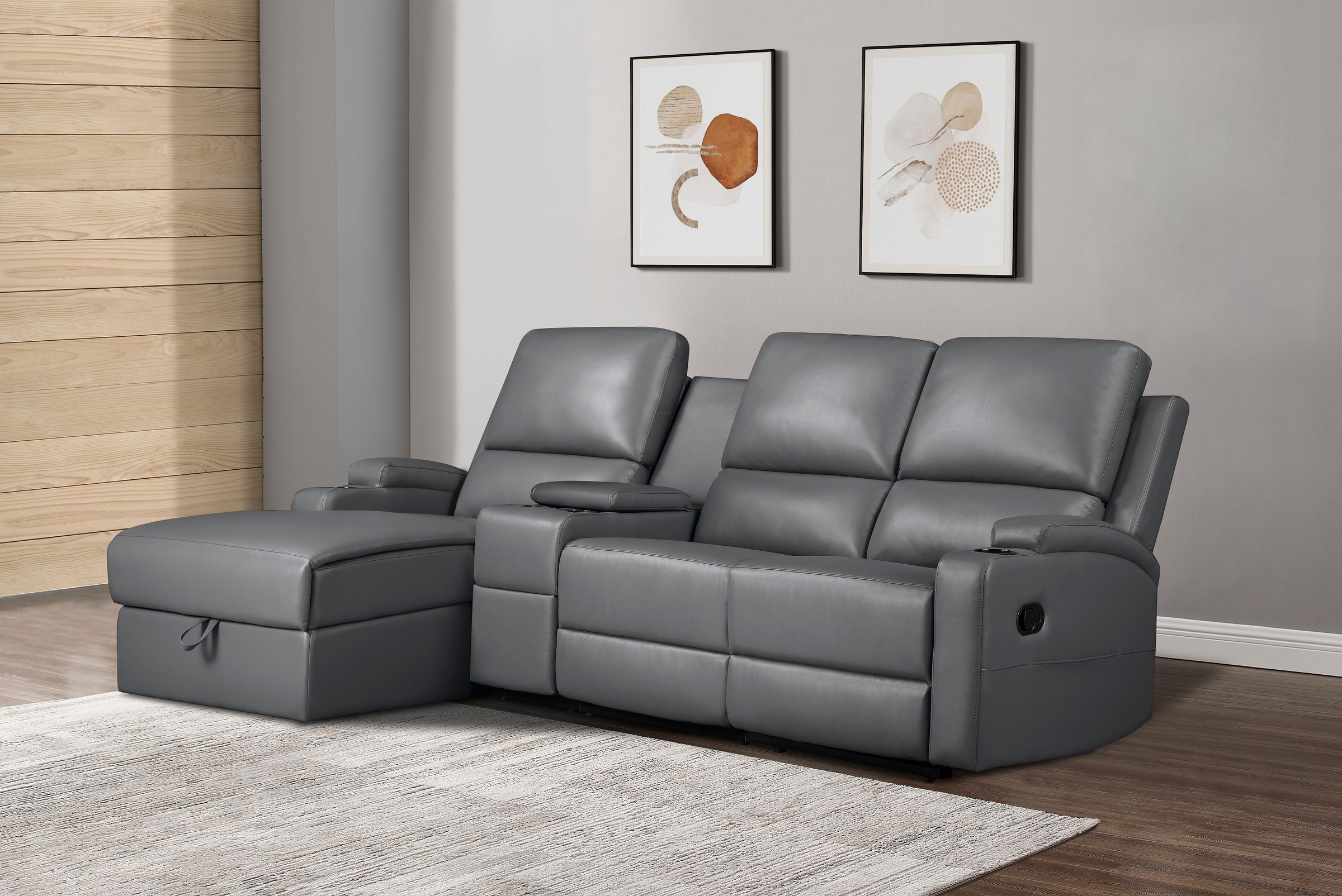 Home affaire Ecksofa "Napori Multimediasofa, 3er Kinosessel XXL, L-Form,", günstig online kaufen