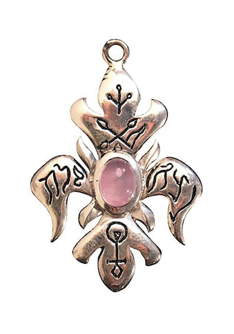 Amulett »Anhänger Briar Edelsteine Talisman«, Blume der Venus mit Rosenquarz - Für Liebe