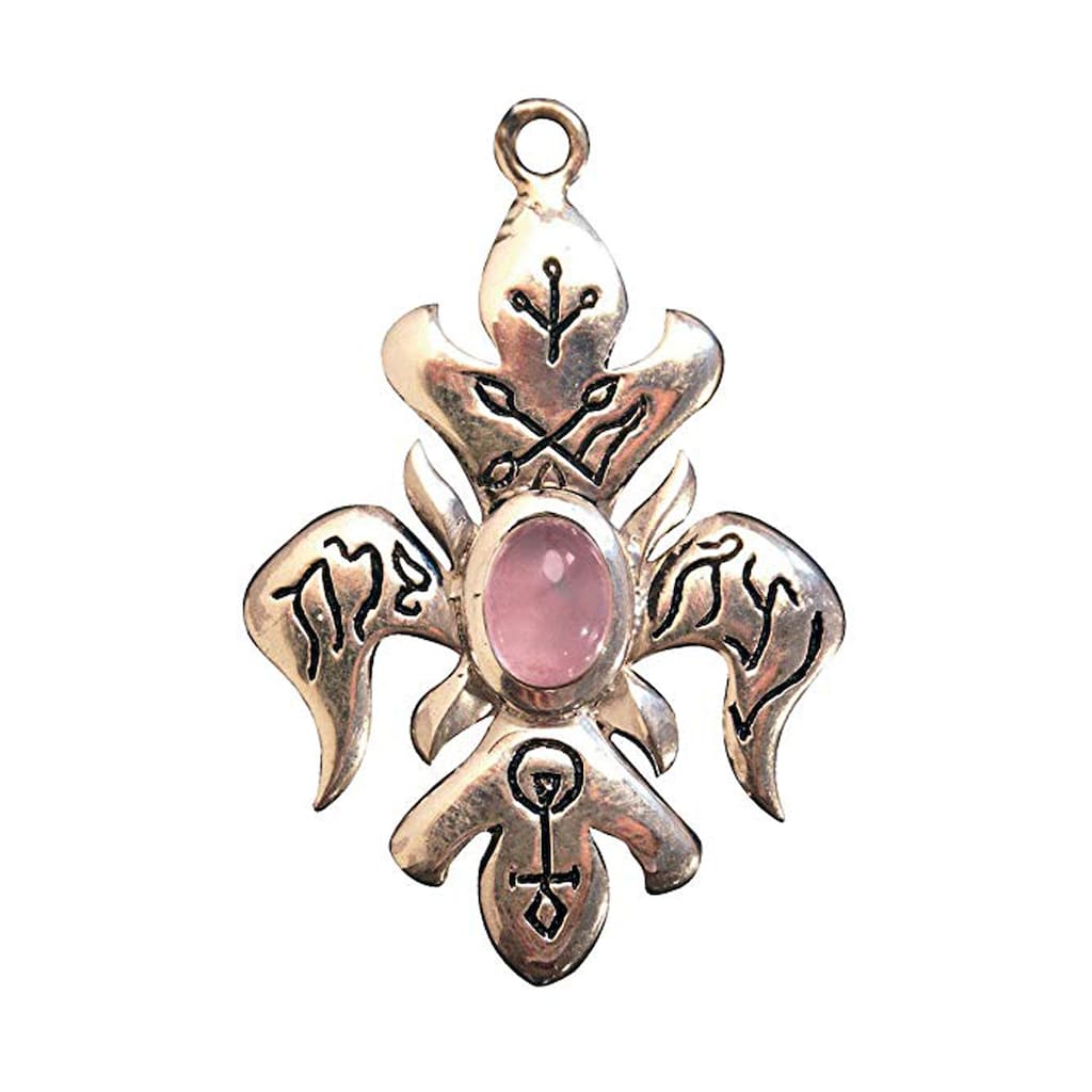 Adelia´s Amulett »Amulett Anhänger« Blume der Venus mit Rosenquarz Für Liebe