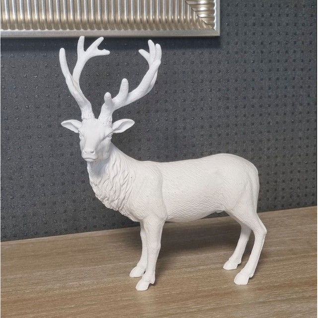 Ambiente Haus Tierfigur »Hirschfigur - stehend weiss (H) 30cm« | BAUR