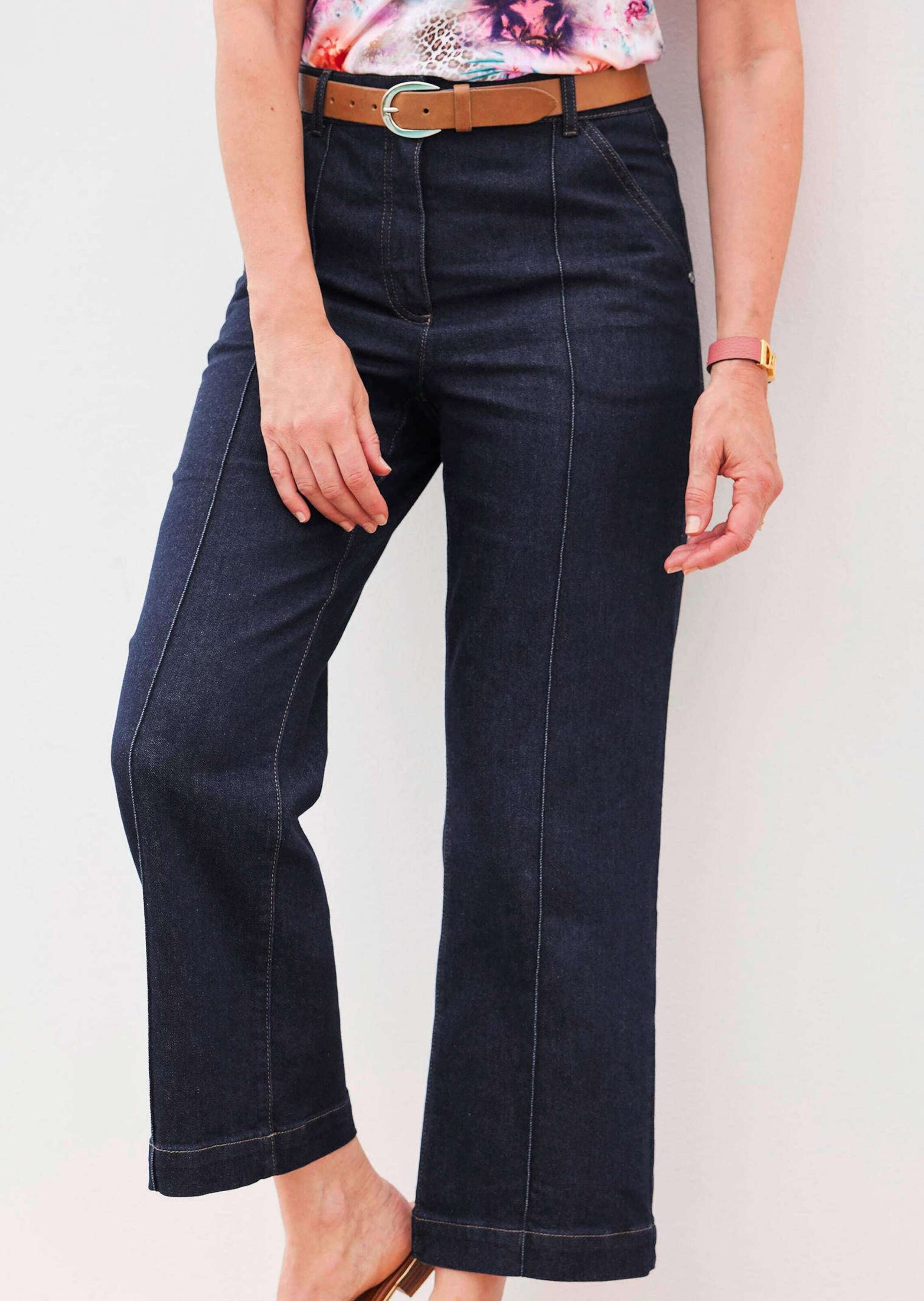 GOLDNER Stretch-Jeans »Kurzgröße Weite elastische Jeans VERA mit Formbund«