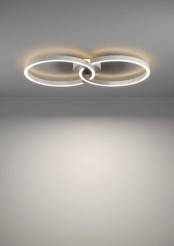 EGLO Deckenleuchte »AMANDOLO« LED-Modul 1 Stk. RGB | warmweiß - kaltweiß dimmbare Deckenlampe, Fernbedienung, Metall, RGB Backlight