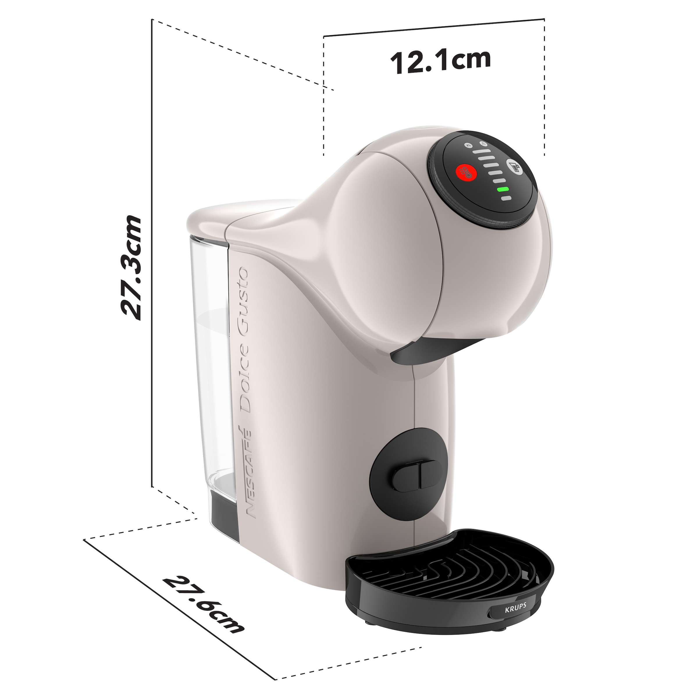 Krups Kapselmaschine »KP243A Genio S, Nescafé Dolce Gusto«, Multigetränke-Kapselmaschine, kompakt, Hochdruck, LED-Kontrollrädchen