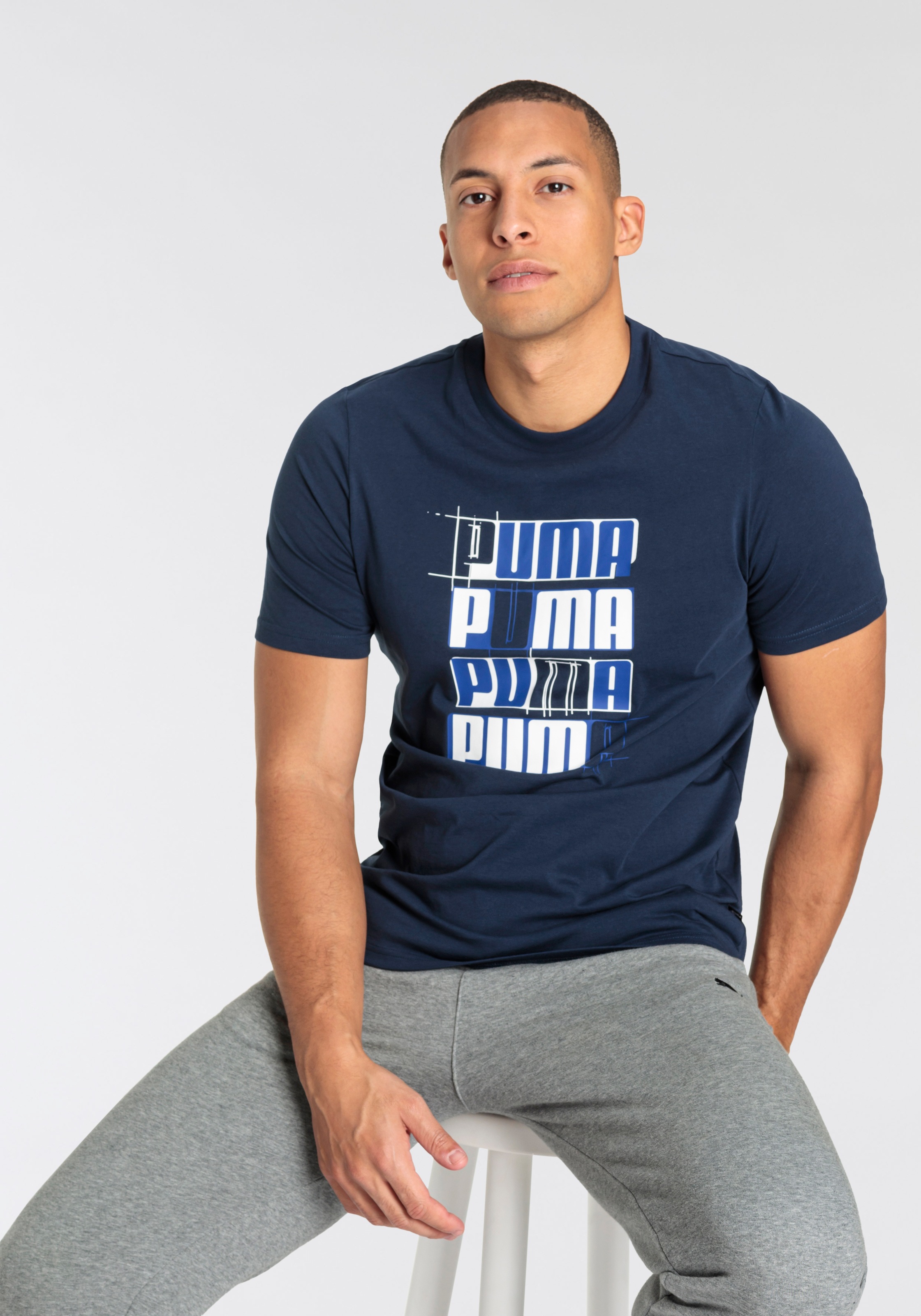 PUMA T-Shirt "ESS+ LOGO LAB TEE" 1 Stk. sportlicher Stil, Kurzarmdesign, Ru günstig online kaufen