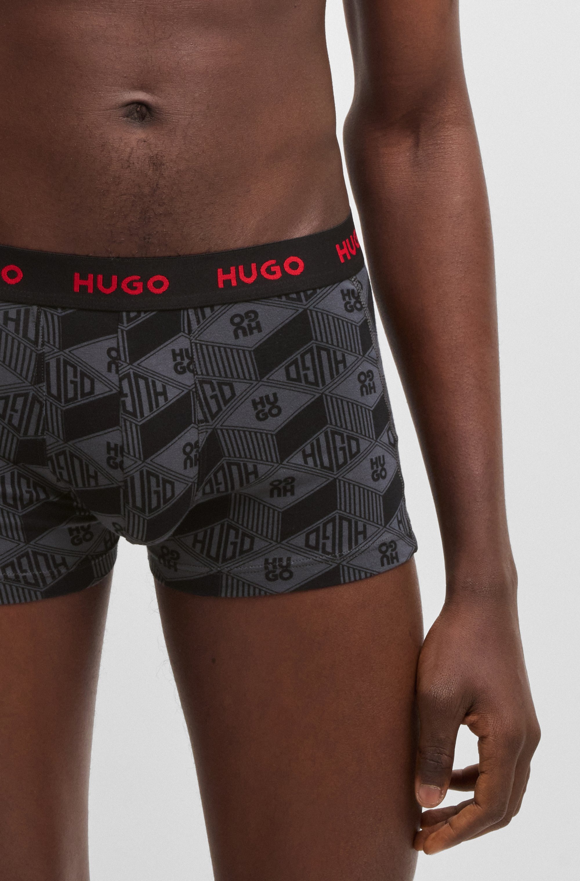 HUGO Underwear Trunk »TRUNK TRIPLET DESIGN«, (Packung, 3 St.), mit Logobund