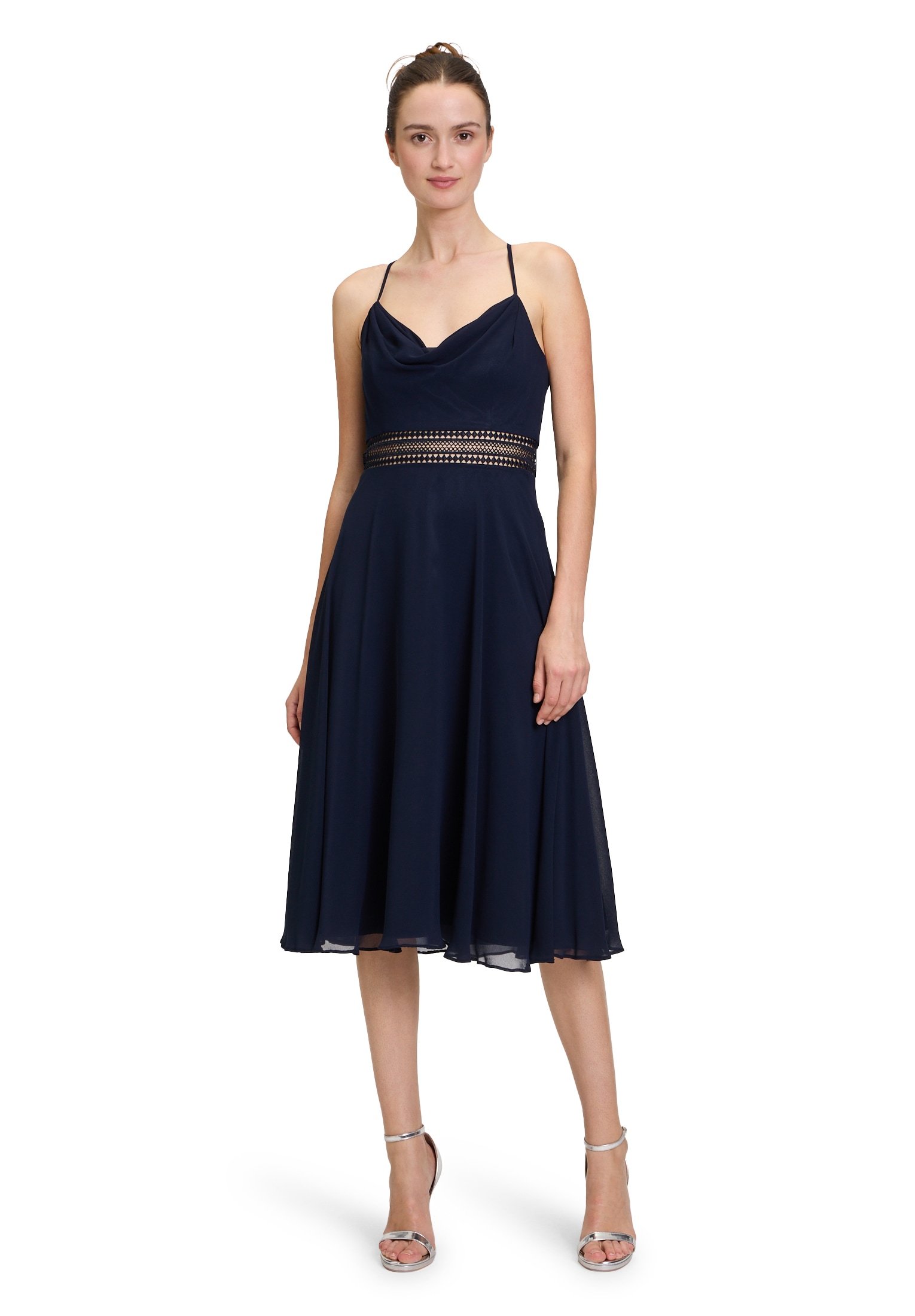 Vera Mont Cocktailkleid »Vera Mont Cocktailkleid mit Wasserfallausschnitt«, Stickerei