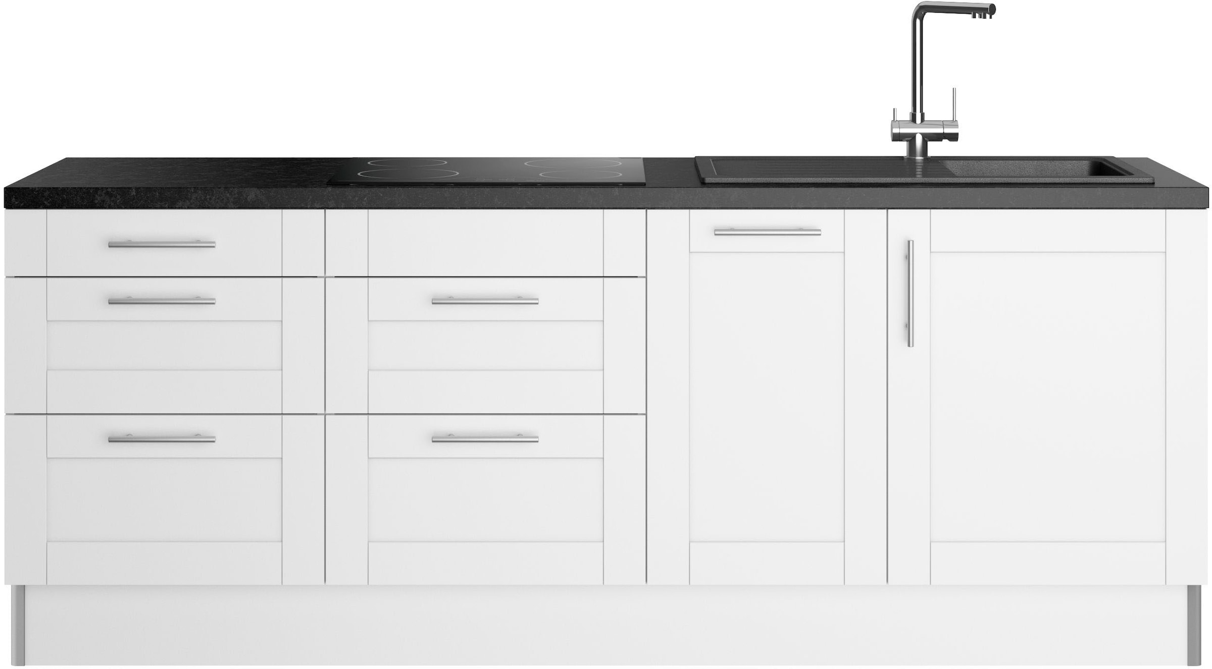 KOCHSTATION Küche "KS-Ahus", Breite 225 cm, wahlw. Mit E-Geräten, Soft Clos günstig online kaufen