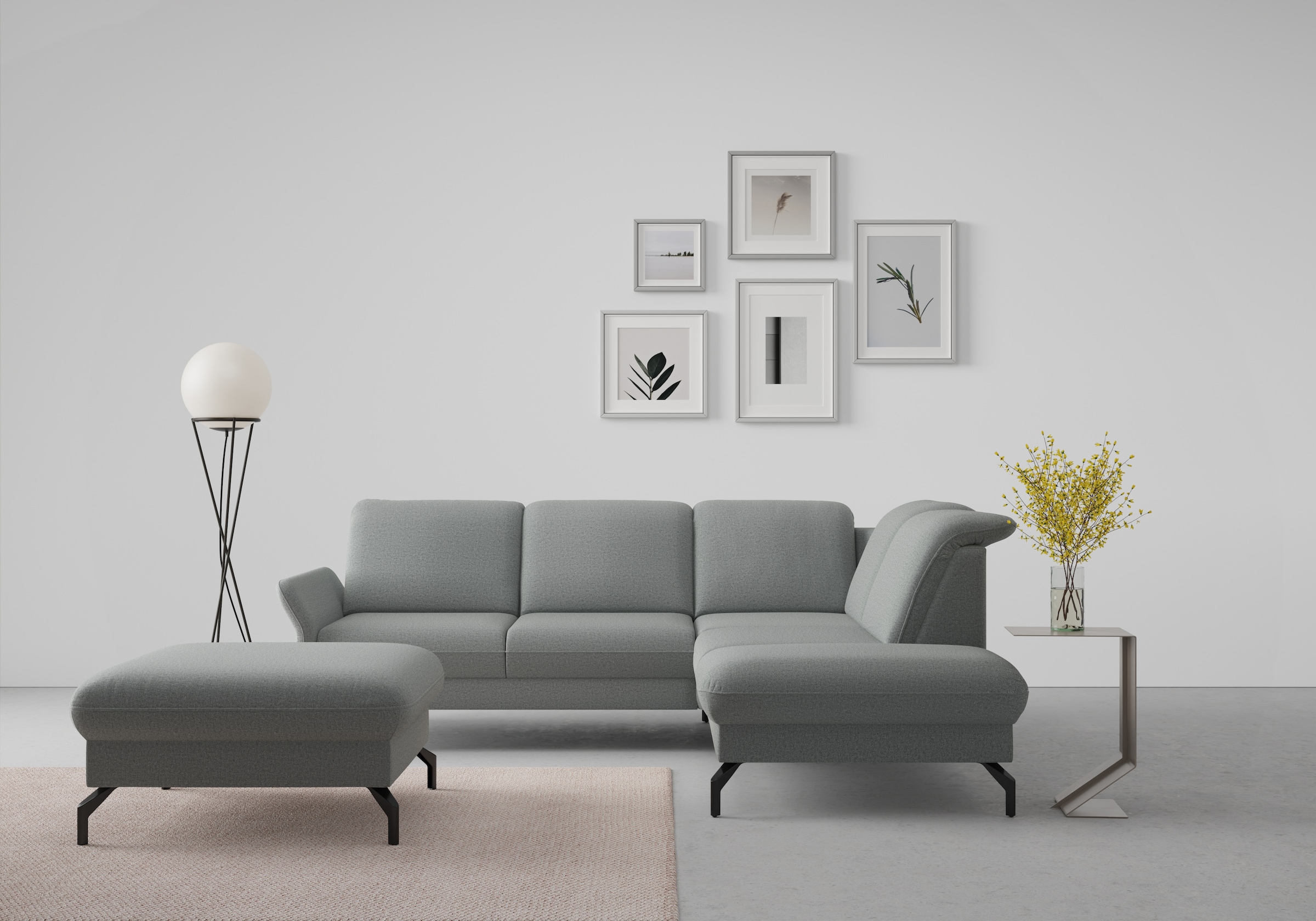 sit&more Ecksofa "Fashion L-Form" wahlweise mit Kopfteilverstellung und Vorziehsitz, motorisch