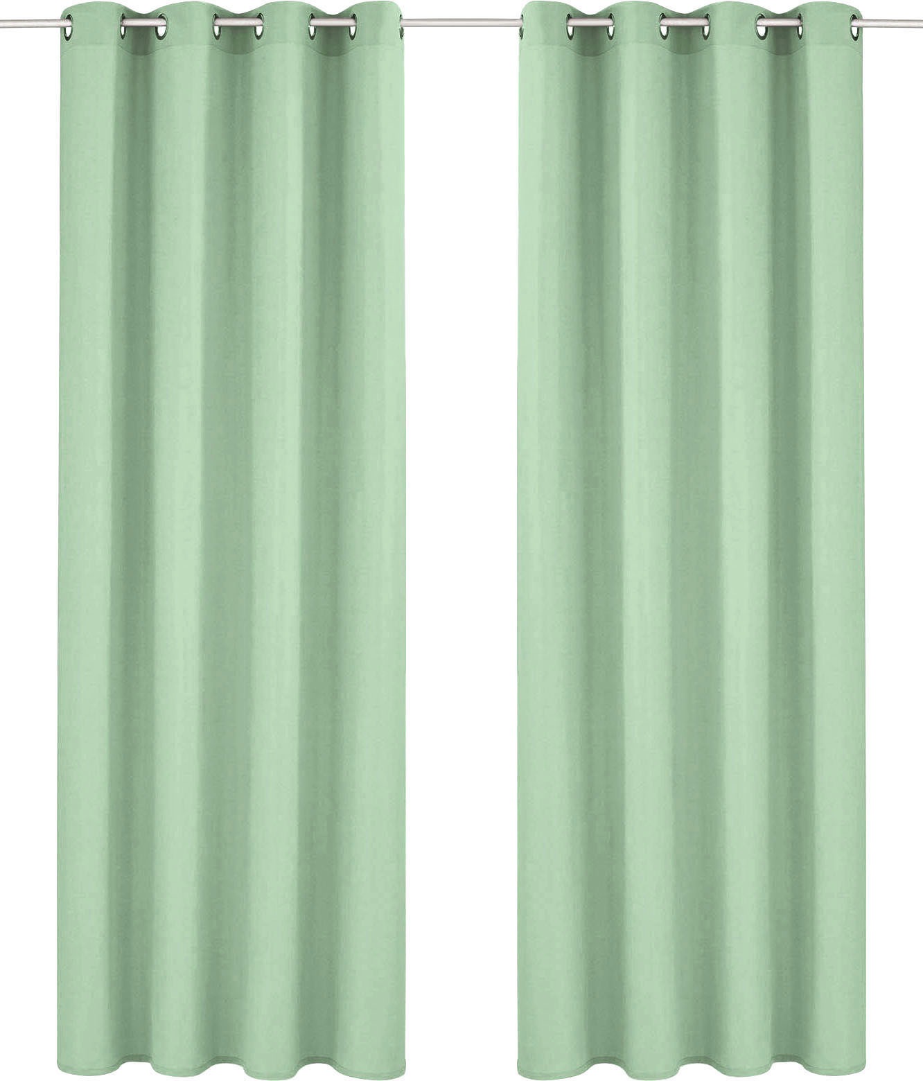 OTTO home Vorhang "Parry" Ösen 2 Stk. tlg. 2-er Set, blickdicht, monochrom, günstig online kaufen