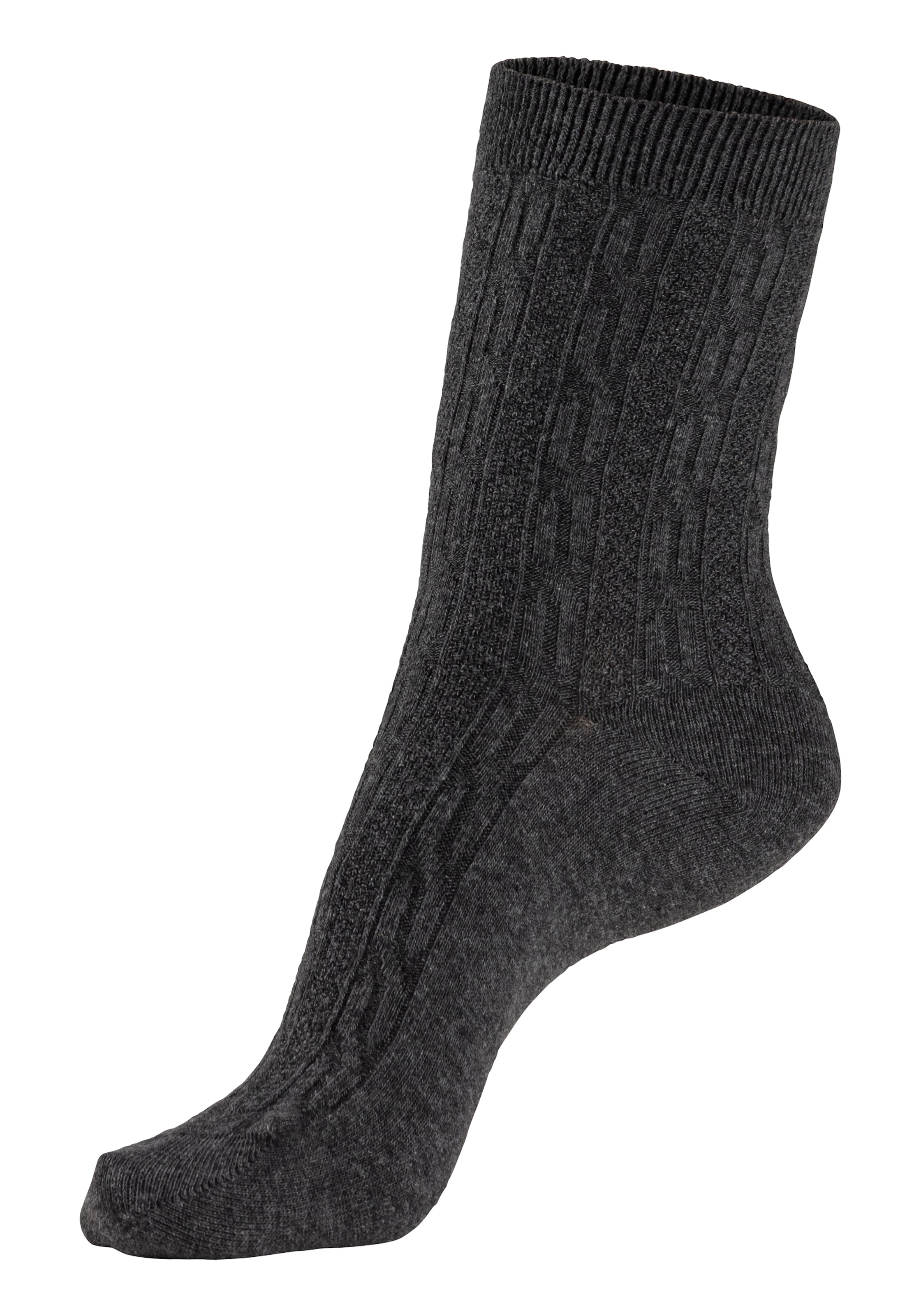 Lavana Basicsocken Packung, 5 Paar tlg. mit klassischem Zopfmuster