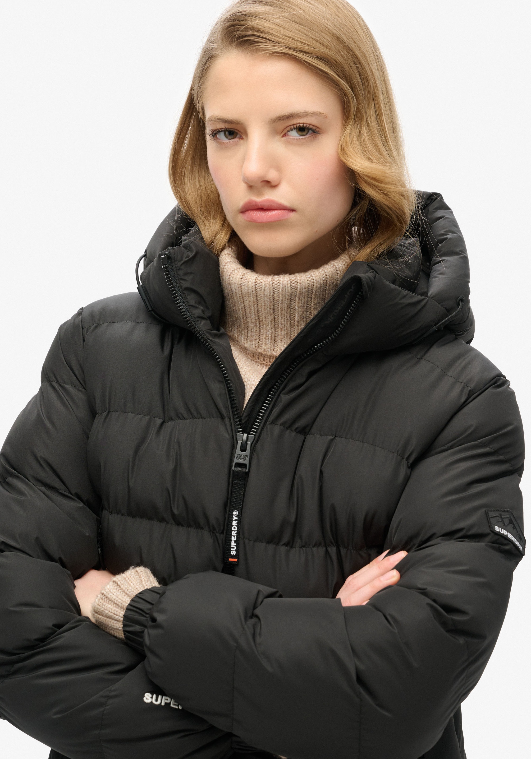 Superdry Steppjacke »HOODED SPORTS PUFFER JACKE...