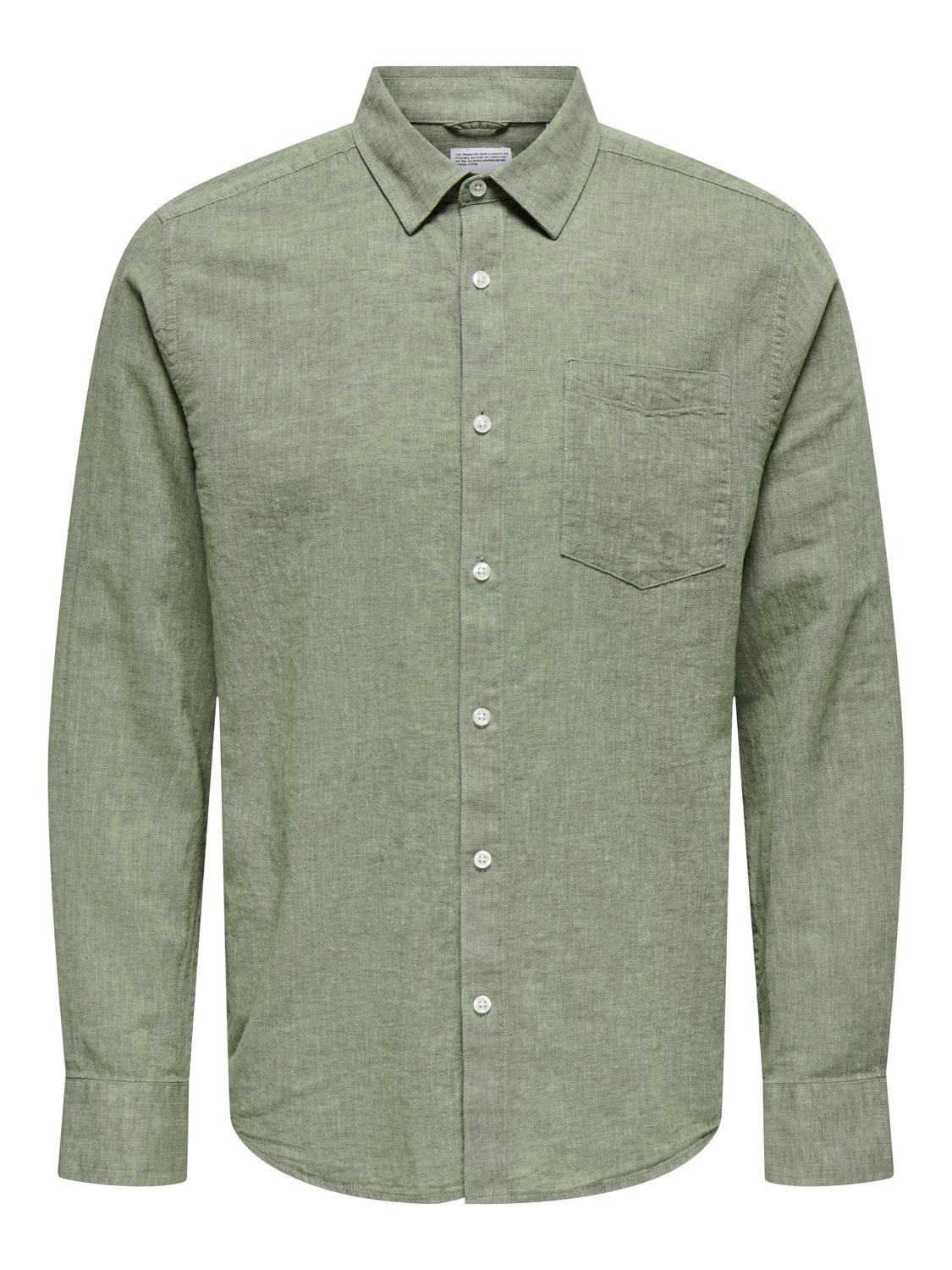 ONLY & SONS Langarmhemd »ONSCAIDEN LIFE REG LS 1 PKT SHIRT NOOS«