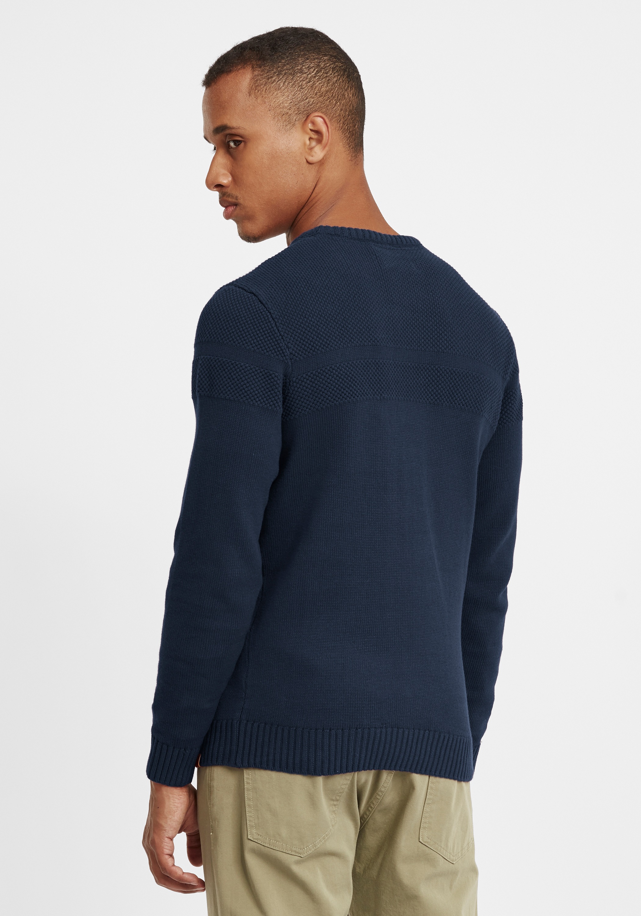 BLEND BHGastomo Men's Knit Sweater Navy Blue XXL 3