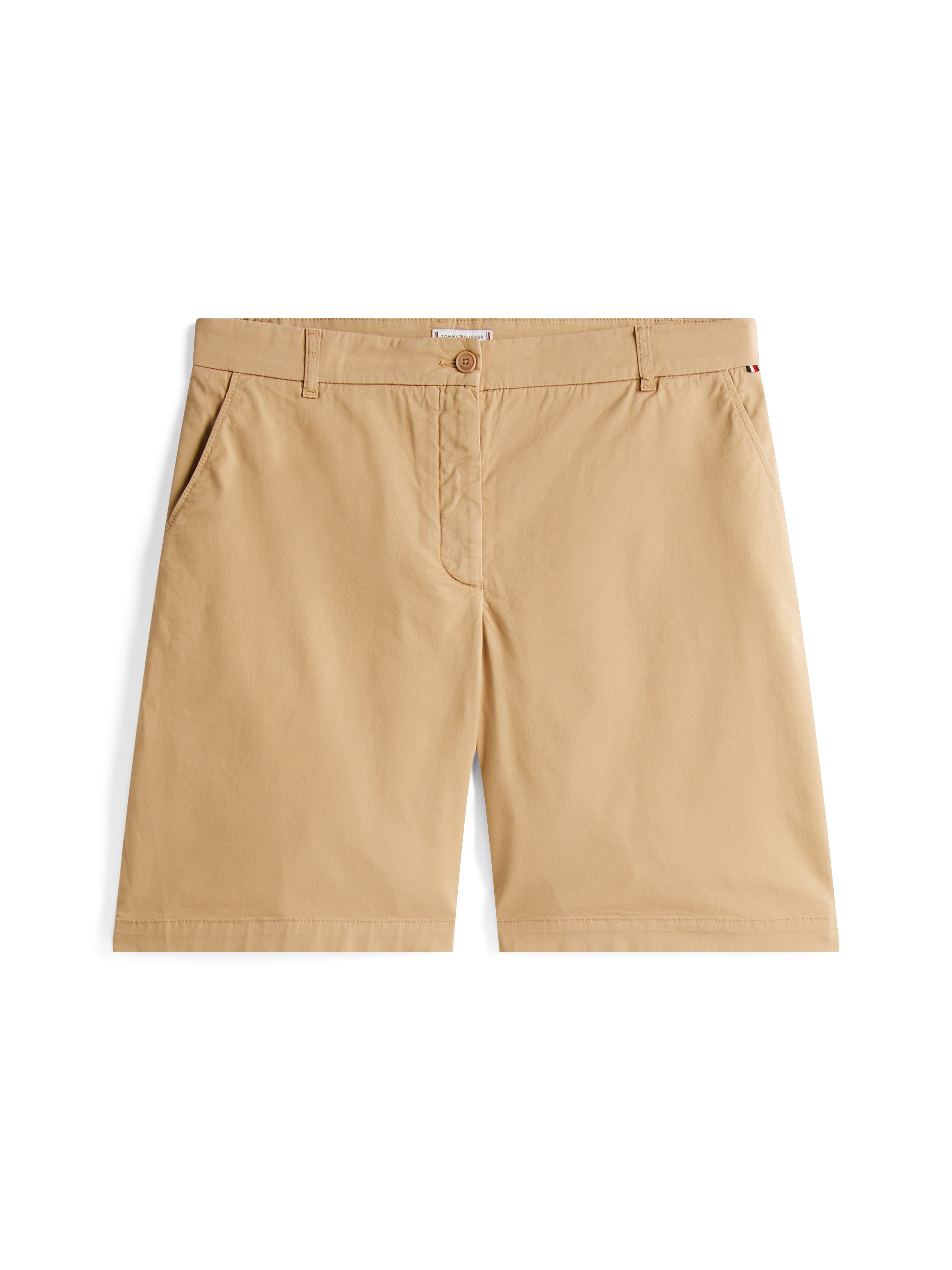Tommy Hilfiger Curve Shorts »CRV CO BLEND GMD CHINO SHORT«, in Großen Größen, Chino Qualität, Logostickerei