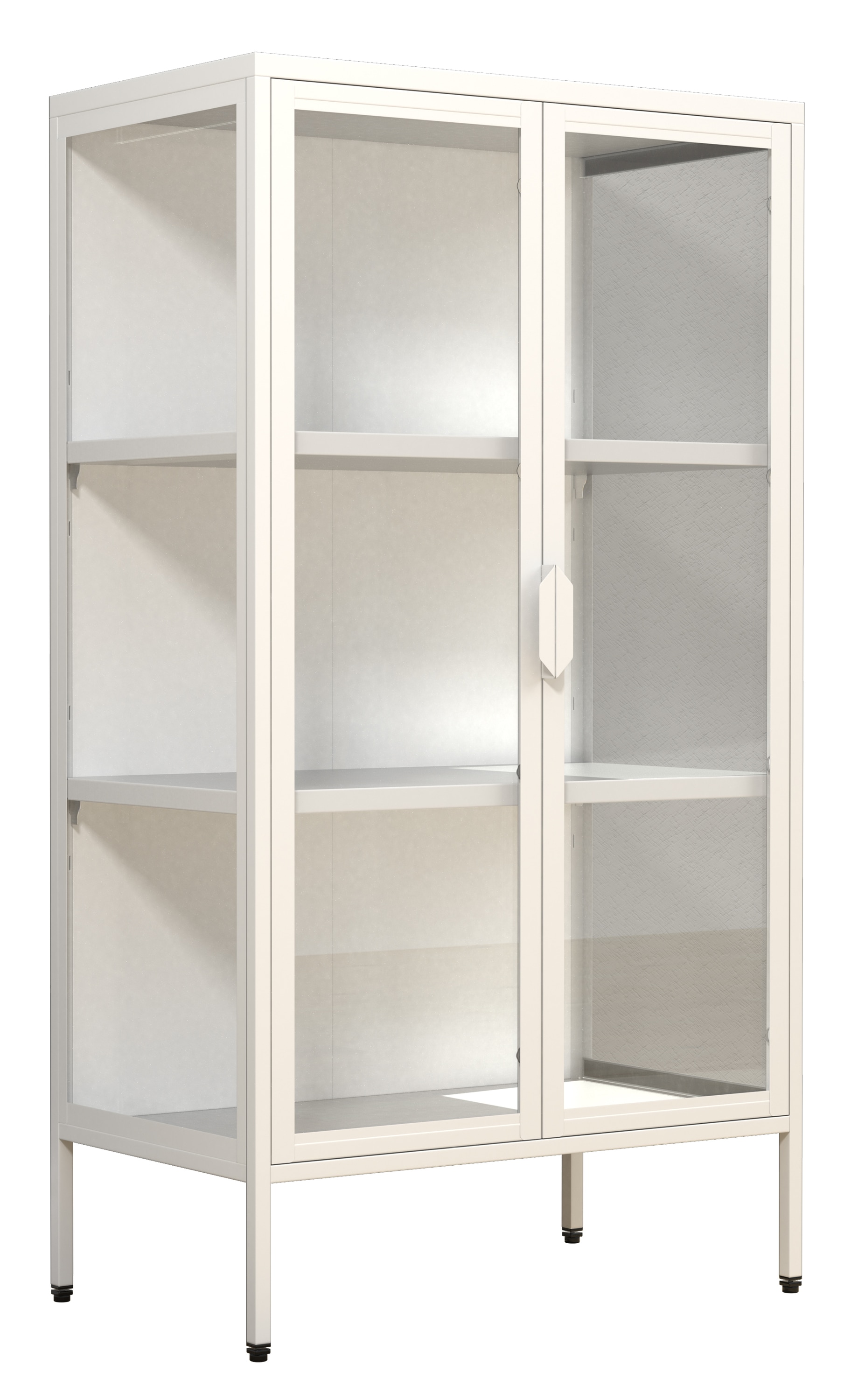 VCM Standvitrine »Stahl Glas Standvitrine Vitrine Schaukasten FlokaM«