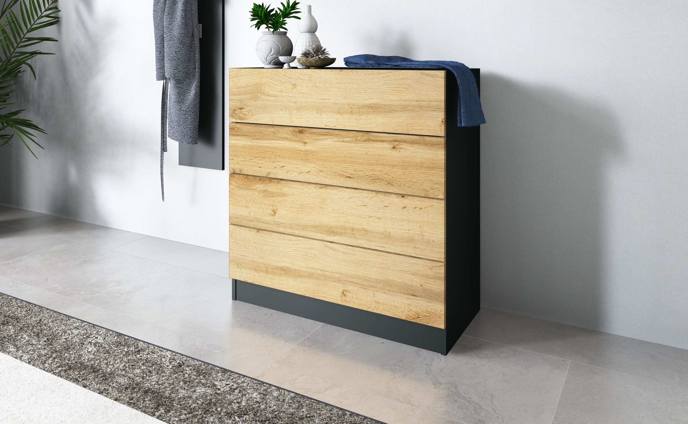 borchardt Möbel Garderoben-Set "Vaasa 3" Set, 3 Stk. tlg. günstig online kaufen