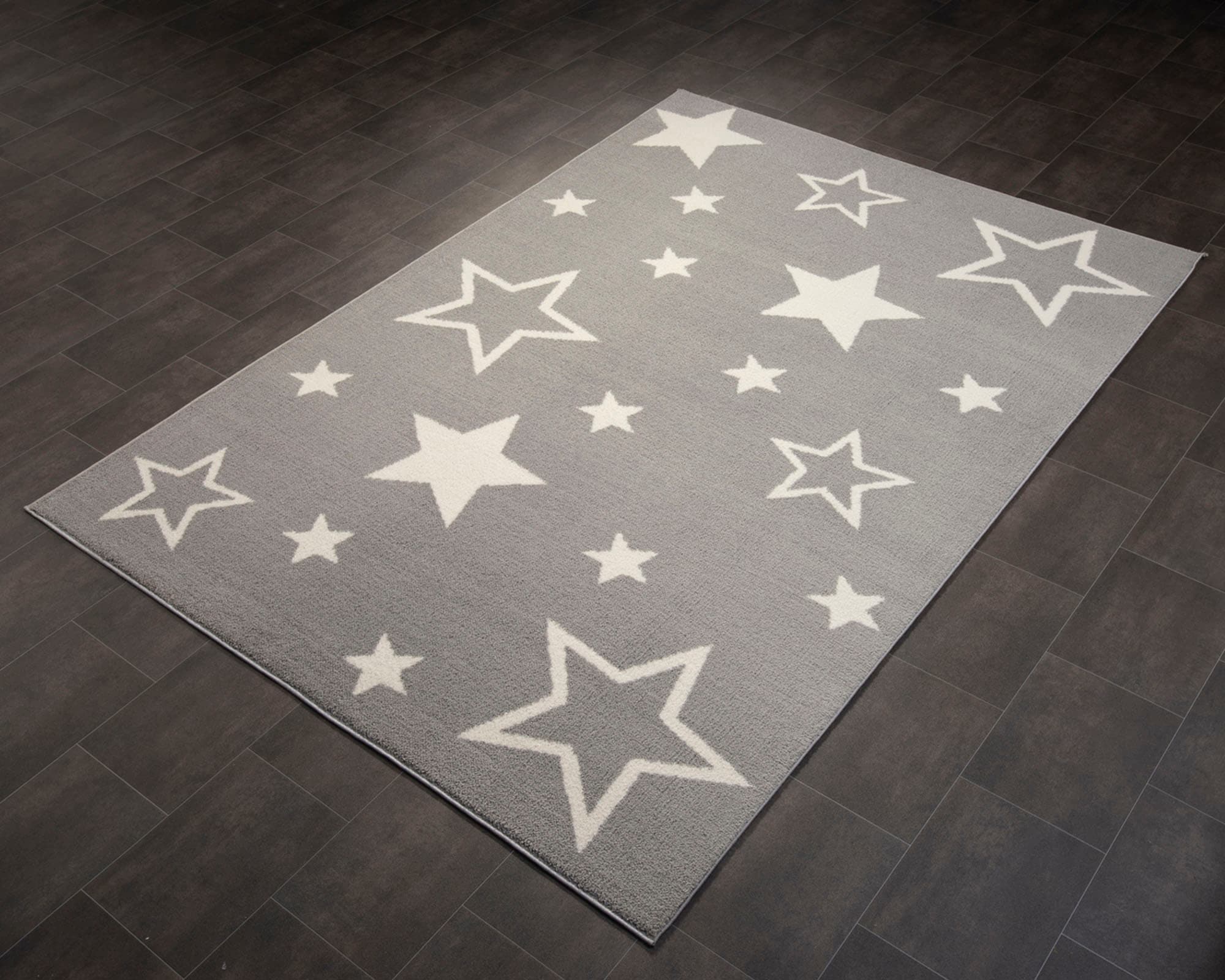 OCI DIE TEPPICHMARKE Kinderteppich "KIDDY STAR" rechteckig 11 mm Höhe robuster Kurzflor, Stern, gemustert