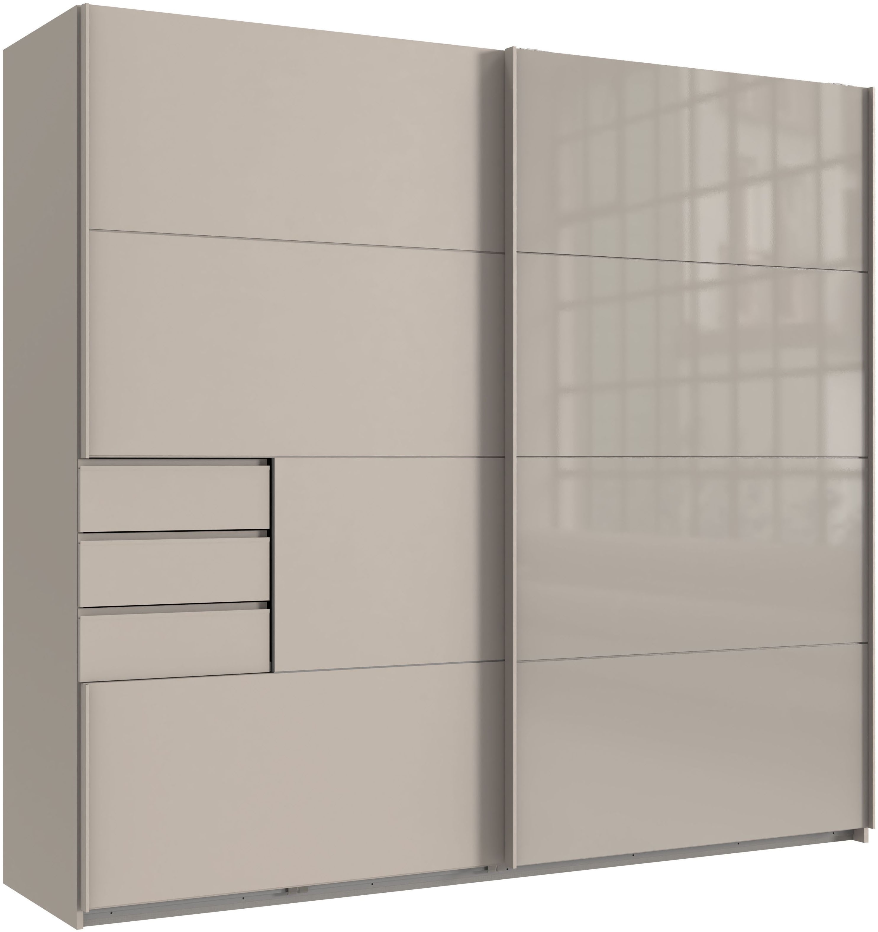 Wimex Schwebetürenschrank "Saigon" mit Glaselementen, 2 Türen, 225cm breit