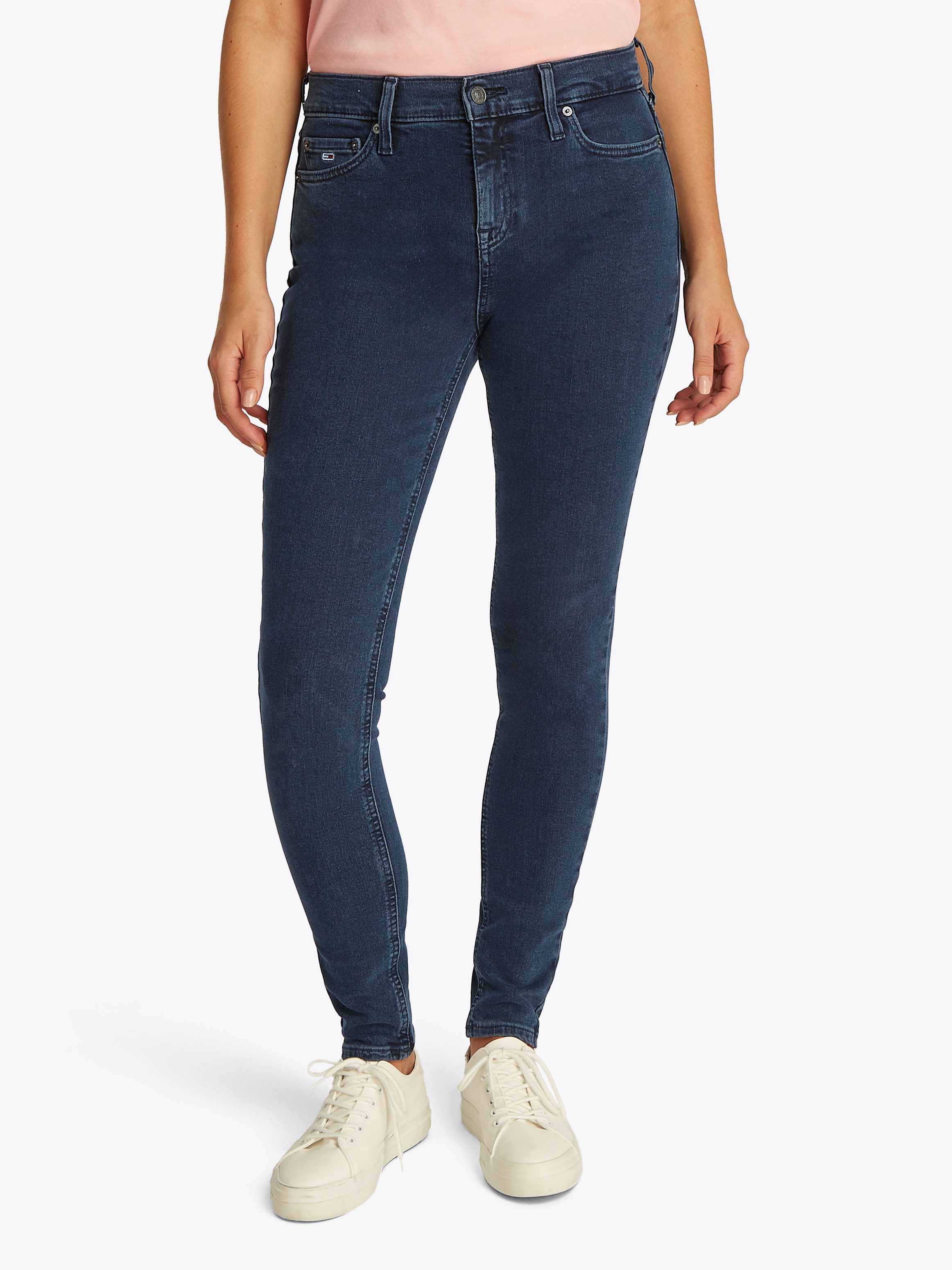 Tommy Jeans Skinny-fit-Jeans »NORA MR SKNY«, mit Waschung, mit Logo-Badge