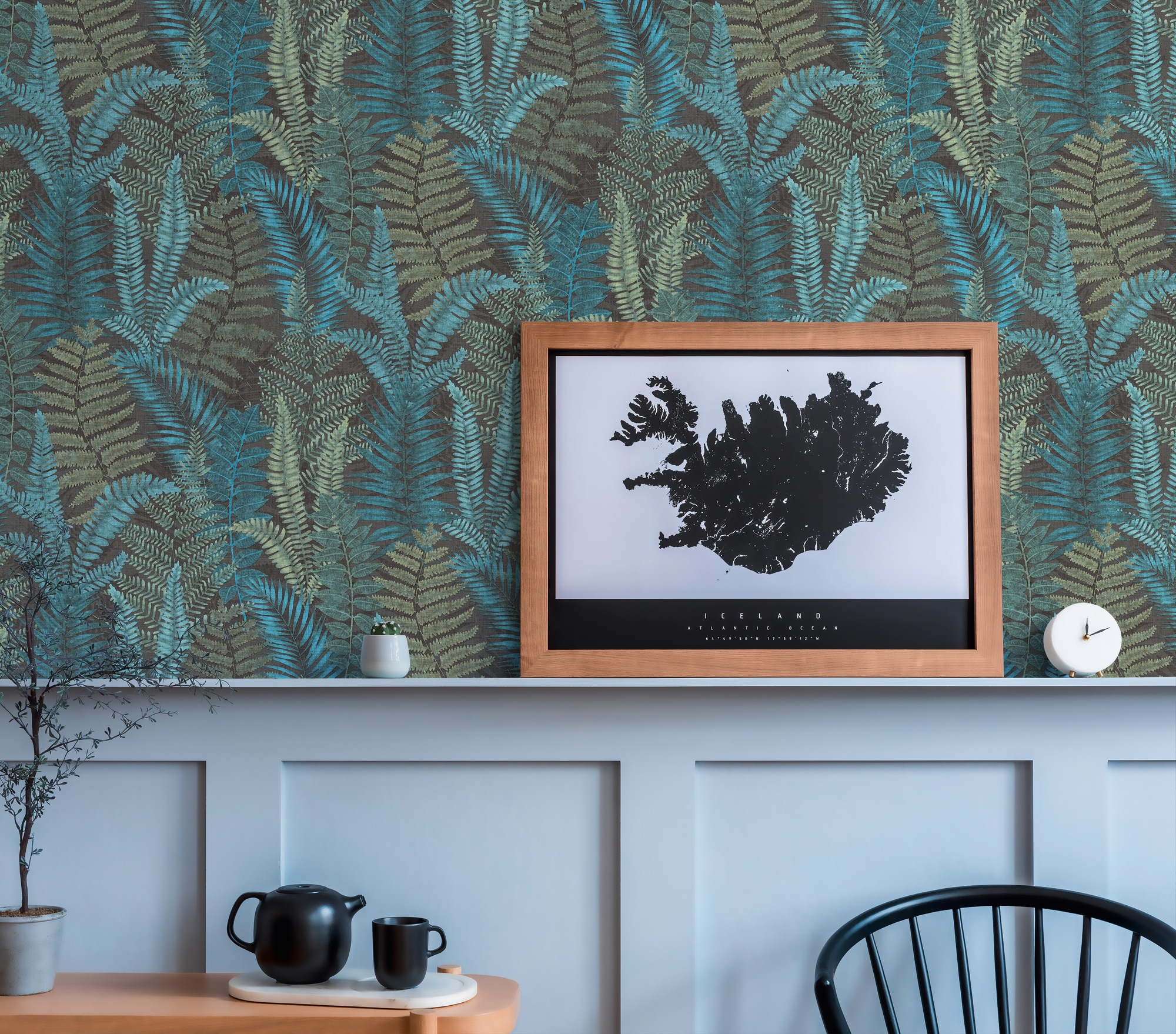living walls Vliestapete »Famous Garden Blätter-Tapete Mustertapete Pflanzen Blattmotiv«, matt, Vliestapete floral für Schlafzimmer Küche Wohnzimmer Blätter Design
