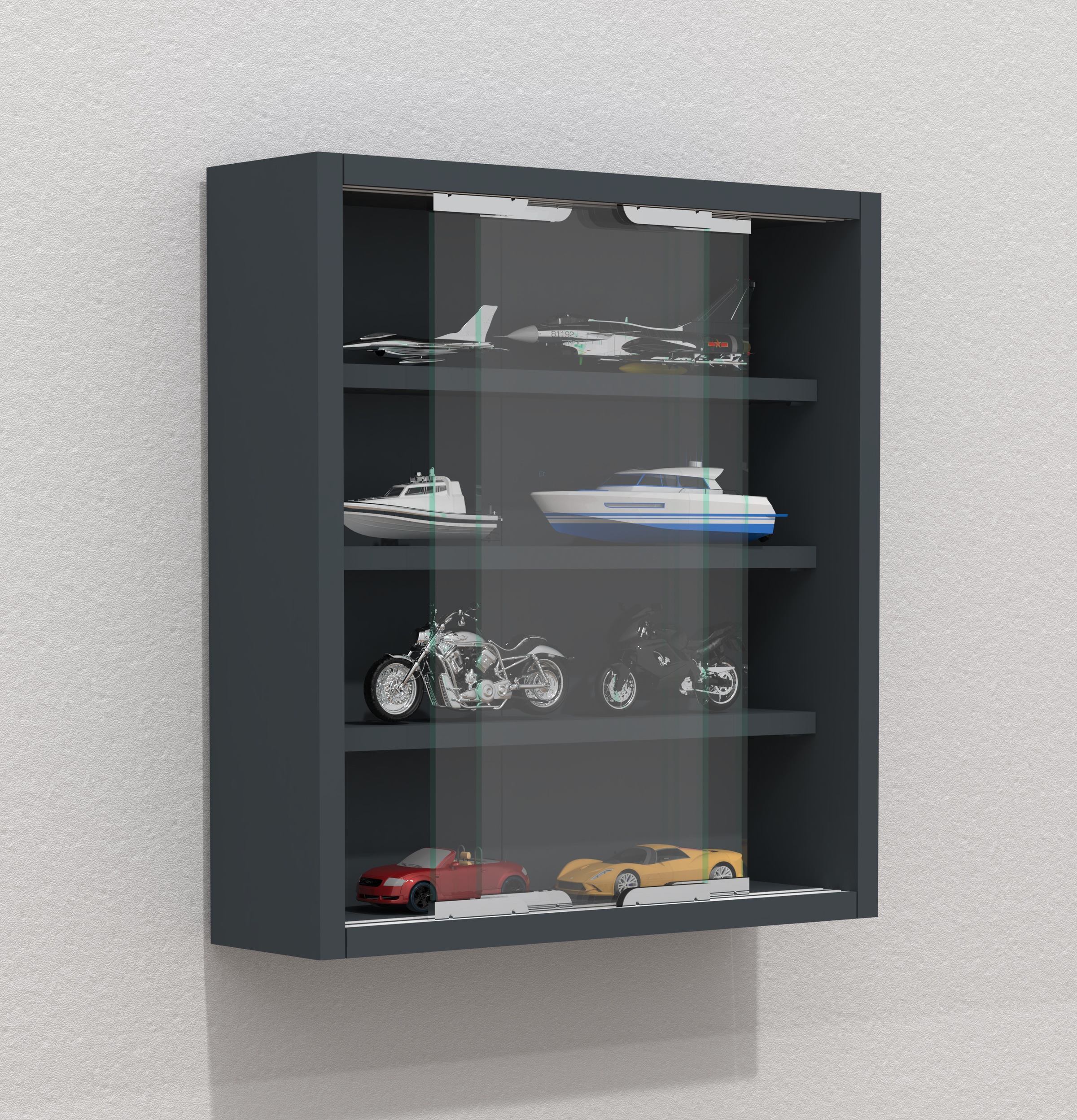 Thumbnail - VCM Wandregal "Hängevitrine Wandvitrine Sammel Deko Agisa S" 1 Stk. tlg.