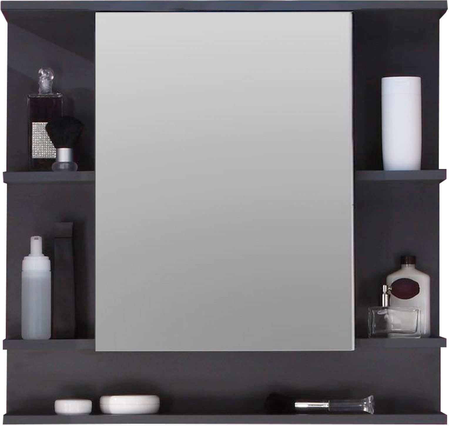 welltime Spiegelschrank »Tias«, (1 St.), Spiegel, B/H/T: ca. 72 / 76 / 20 cm, dunkelgrau, ohne Beleuchtung