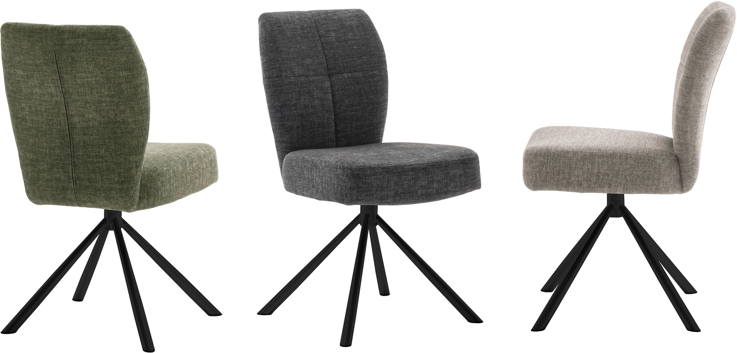 MCA furniture Esszimmerstuhl »KEA«, (2er-Set), 360°,Taschenfederkern, belastbar 120 kg, Sitzhöhe ca. 50 cm
