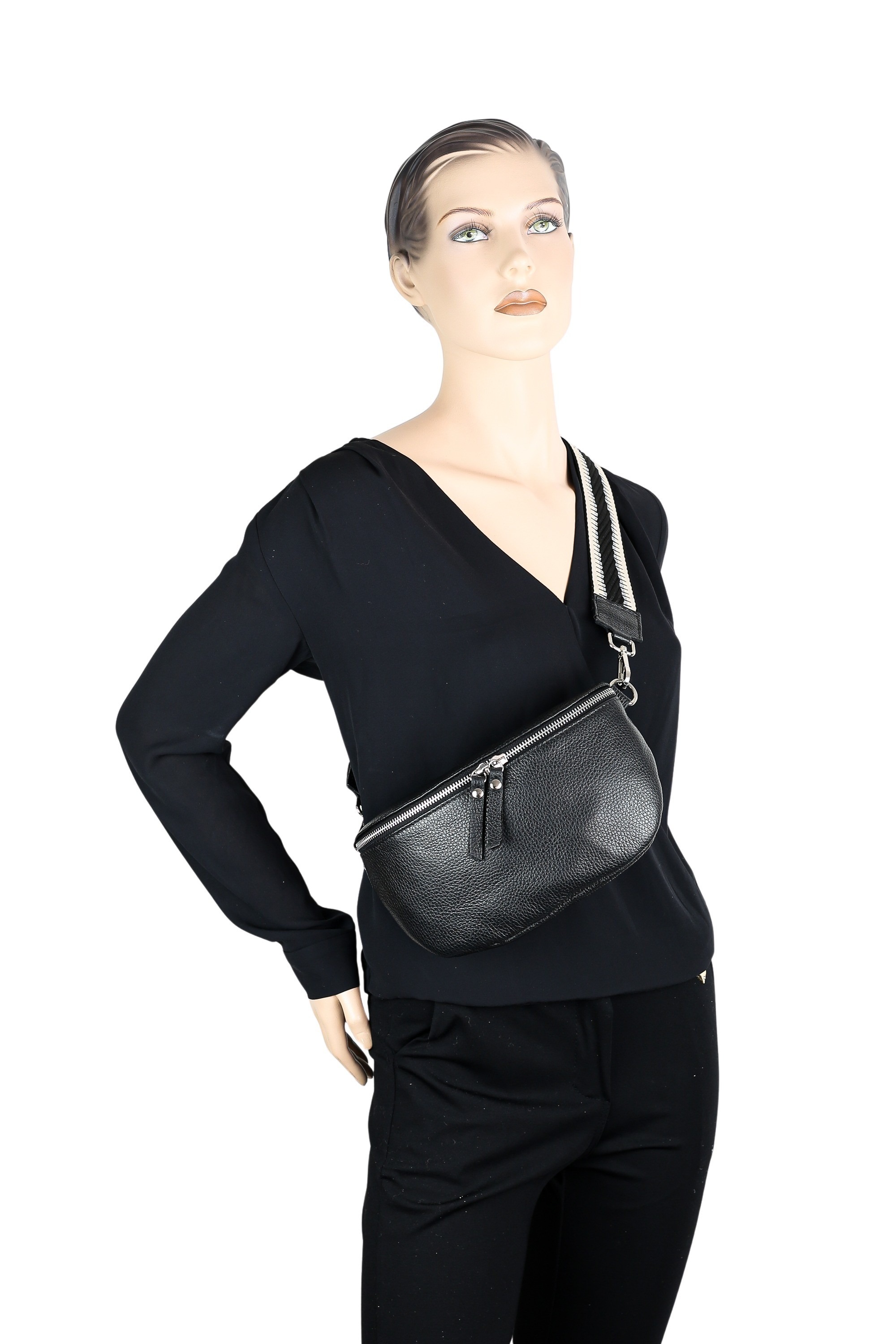 COLLEZIONE ALESSANDRO Umhängetasche »Nico«, Ledertasche mit breitem Trageriemen