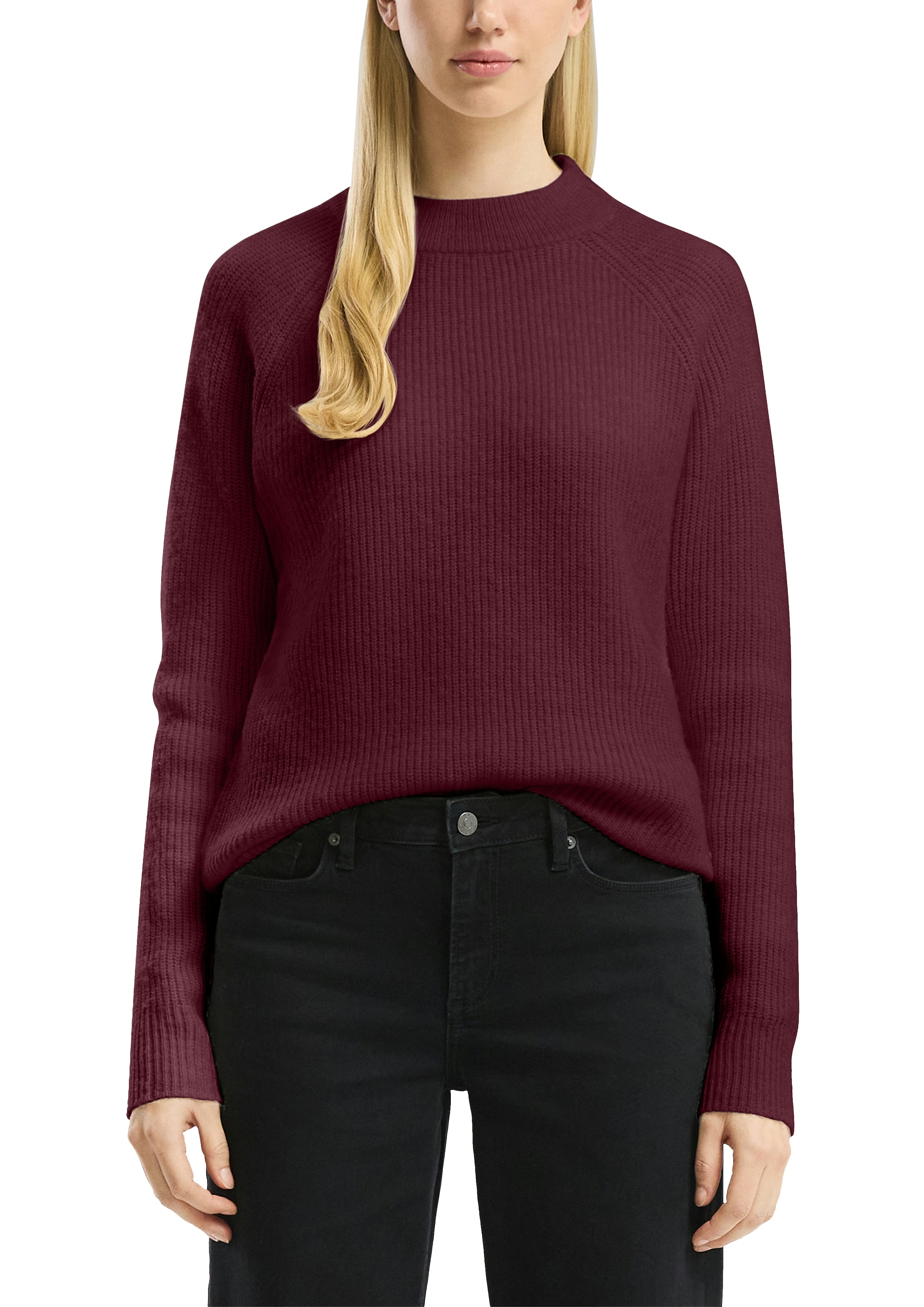 QS Strickpullover mit Stehkragen günstig online kaufen