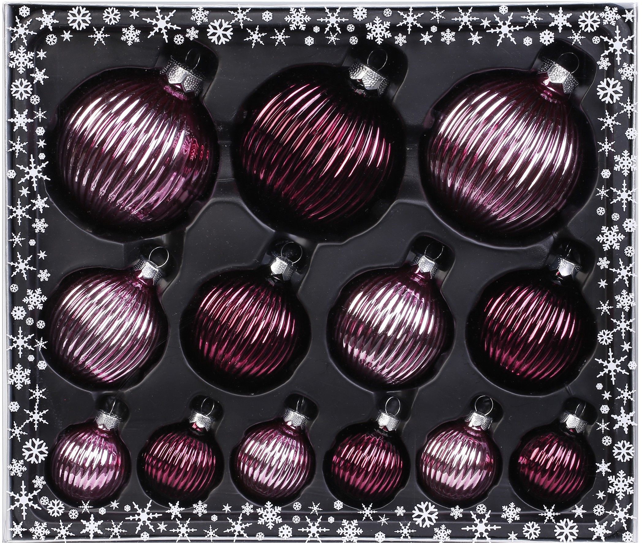 MAGIC by Inge Weihnachtsbaumkugel »Berry Kiss, Weihnachtsdeko,  Christbaumschmuck, Christbaumkugeln Glas«, (Set, 13 St.), hochwertiger  Echtglas-Weihnachtsschmuck, Strukturkugeln, ÃƒËœ 4/6/8 cm bestellen | BAUR