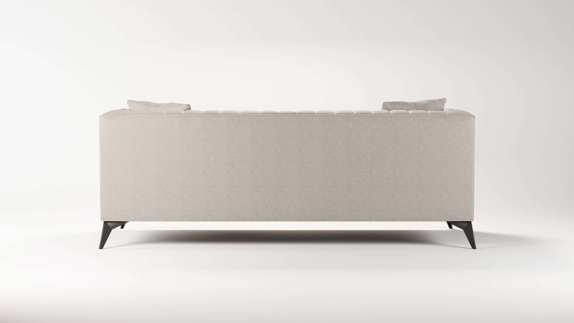 Places of Style 3-Sitzer »MATTHEW elegantes Designsofa, Maße B/T/H: 201/86/74 cm«, feine Steppung im Rückenbereich, lose Sitzkissen, incl. Zierkissen