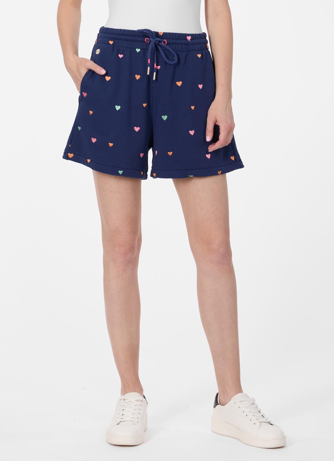 Ragwear Sweatshorts "ANIKU HEARTS" Mit Kordelzug und kleinen bunten Herzche günstig online kaufen