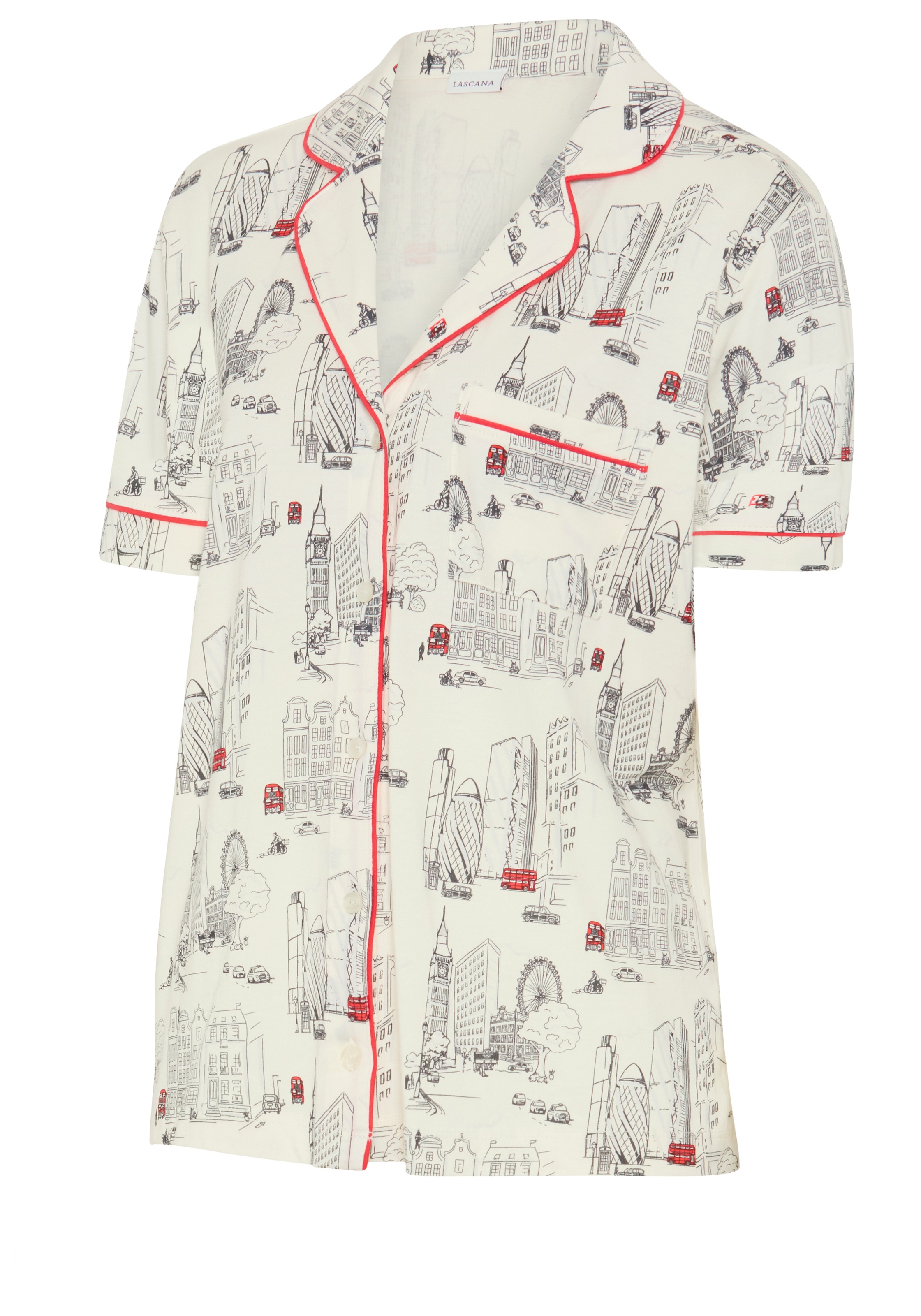 Vivance Dreams by Lascana Pyjama Set, 2 mit London-Städtedruck