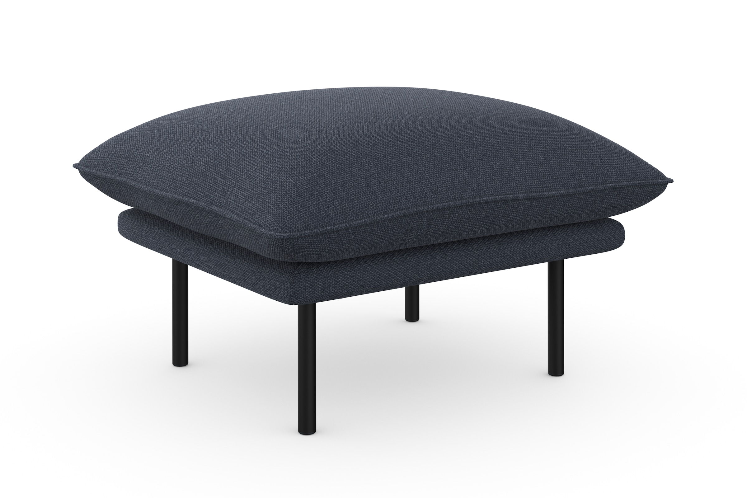 OTTO home Polsterhocker "Stine" Besonderes Design durch Kissenoptik und Keder
