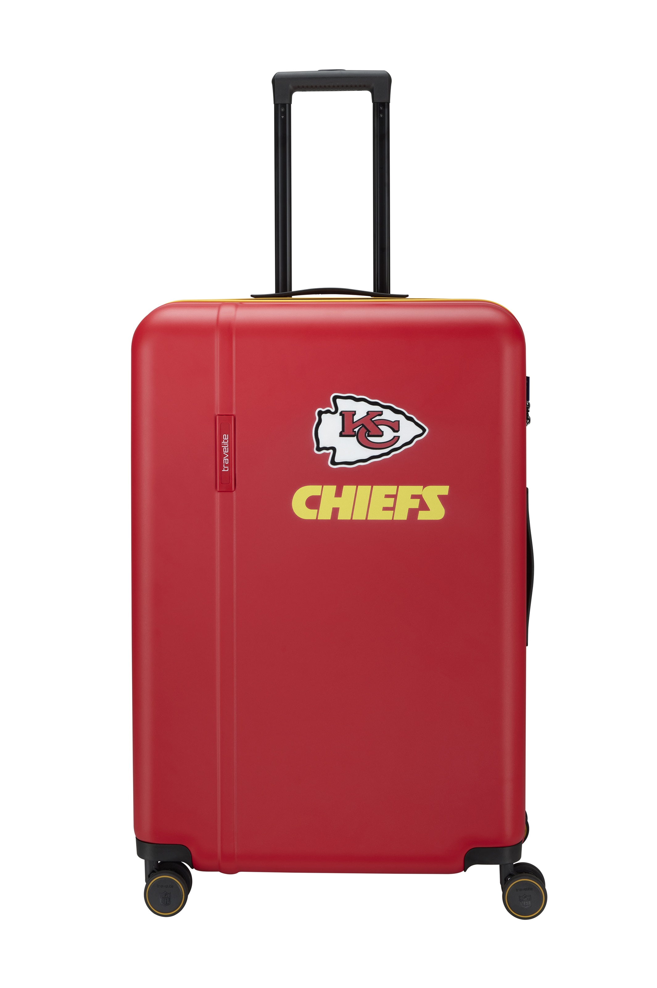 travelite "travelite x NFL Koffer Hartschale" 103 l 4 Rollen mit TSA-Schloss und 4 Doppelrollen – offizielles NFL-Teamdesign