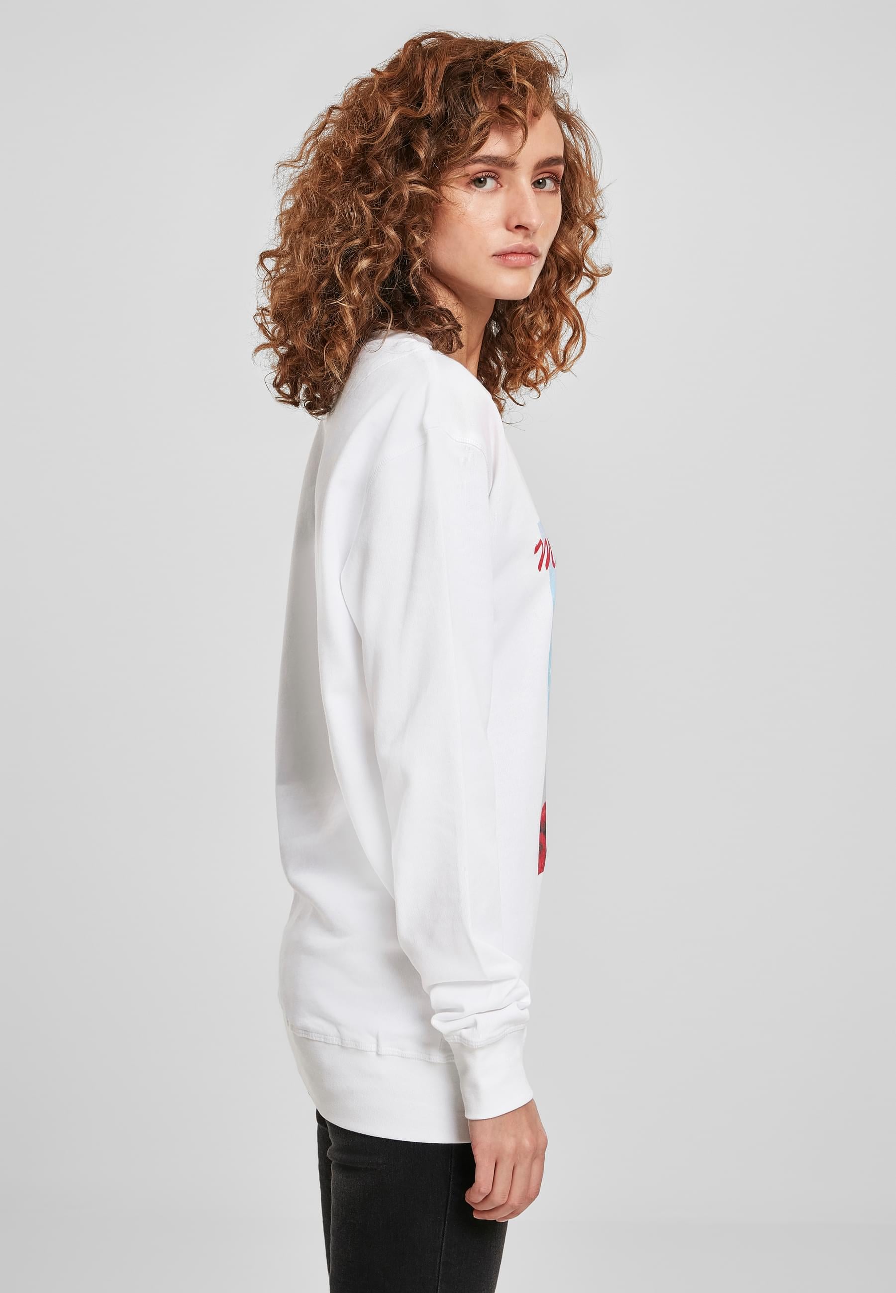 MisterTee Sweater »MisterTee Damen Ladies Merry Christmas Cat Crewneck«, (1 tlg.)