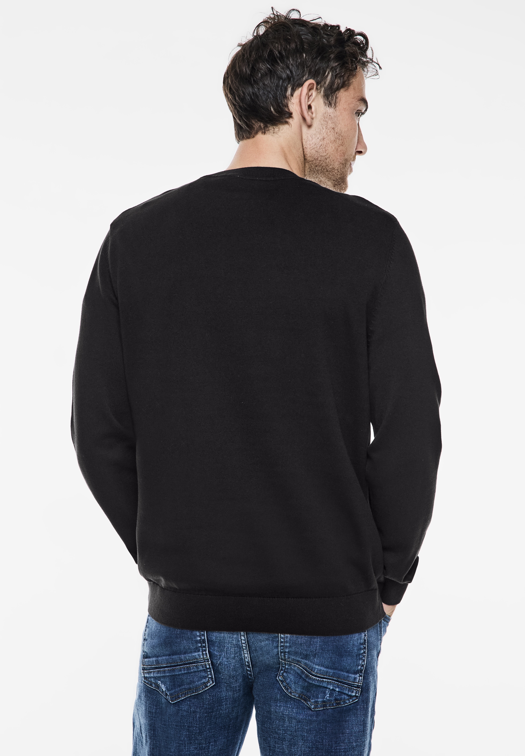 STREET ONE MEN Strickpullover, mit Rundhalsausschnitt günstig online kaufen