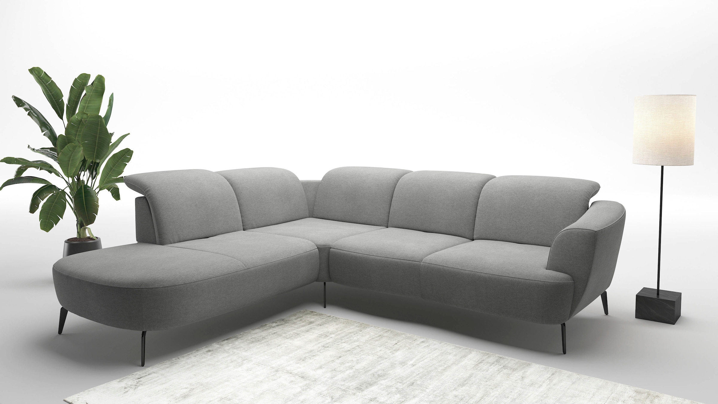 sit&more Ecksofa "Zoe" ink.Sitztiefenverstellung, wahlweise mit Kopfteilverstellung