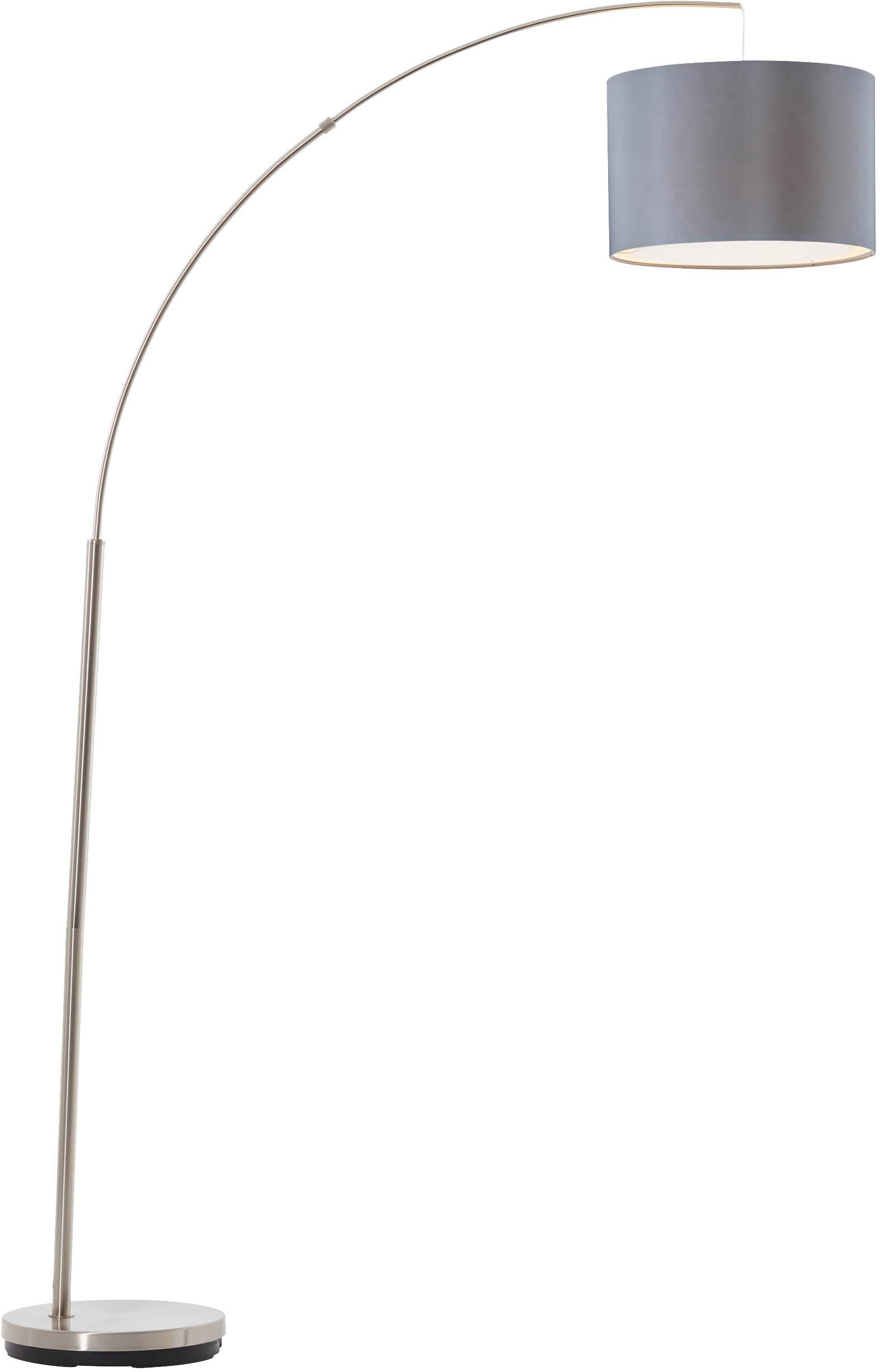 Brilliant Bogenlampe »Clarie«, 1 flammig-flammig, 29cm Höhe, E27 max. 60W, LED geeignet, mit grauem Textilschirm