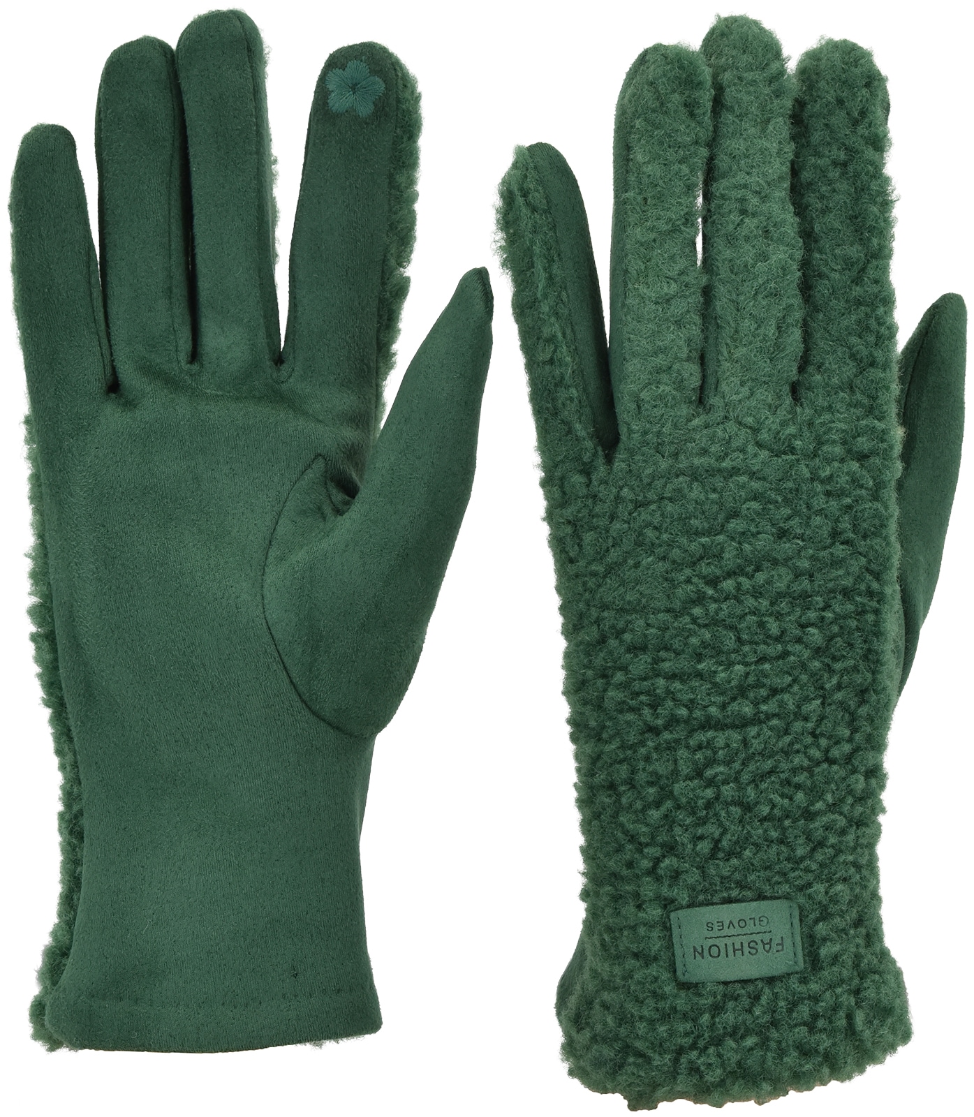 styleBREAKER Fleecehandschuhe "Touchscreen Handschuhe mit Teddyplüsch" 1 Stk.