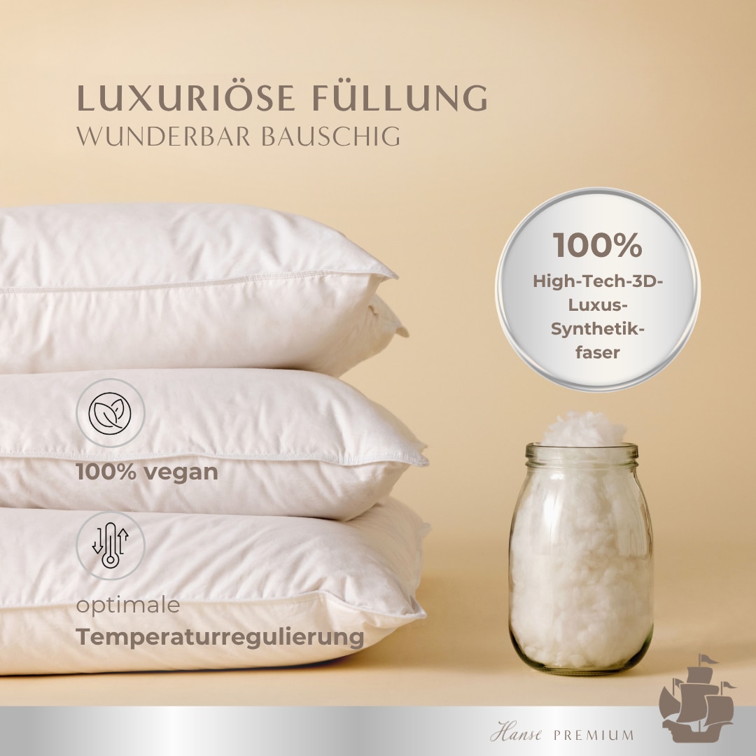 Hanse mit Kogge Kopfkissen »Hanse Premium Loungekissen, Luxuskissen, Made in Germany, 80x80 cm« Füllung: 100% Polyester 1 Stk. tlg. Kissen 80x80cm