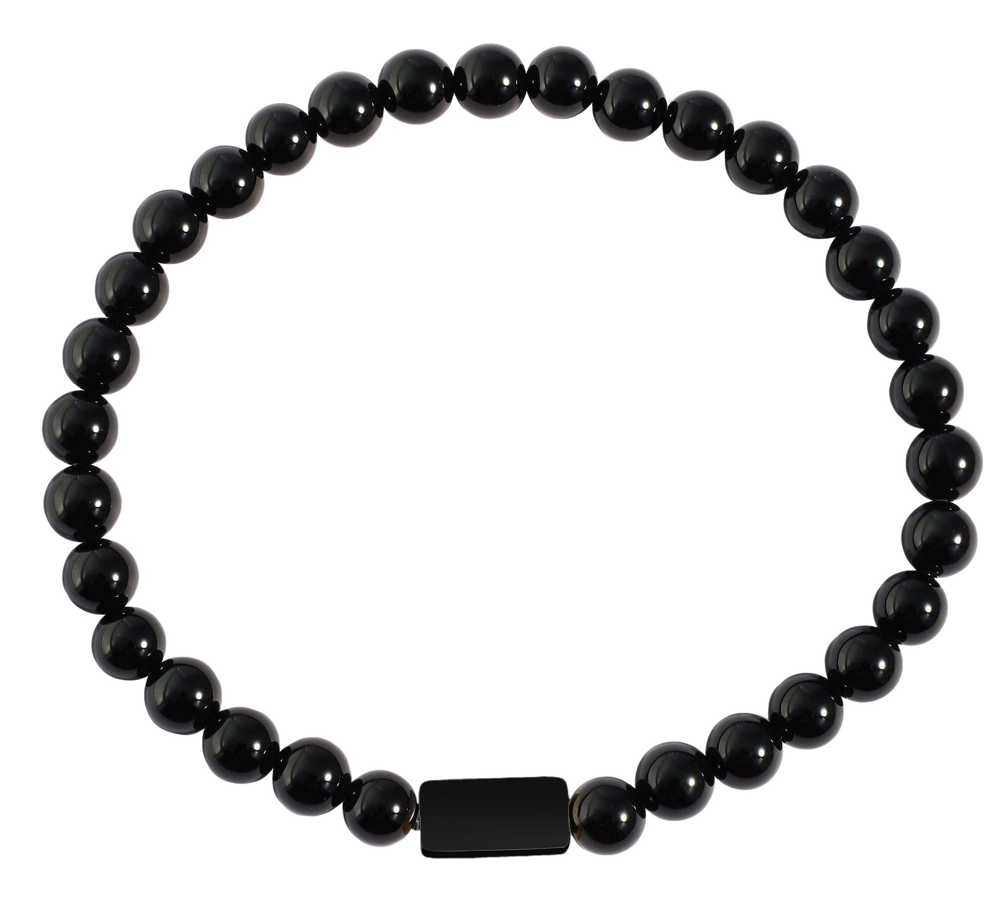 Adelia´s Gliederarmband »Herren Armband – Kugelarmband aus Edelstahl mit Onyx 21 cm« Perfekt als Geschenk für besondere Menschen