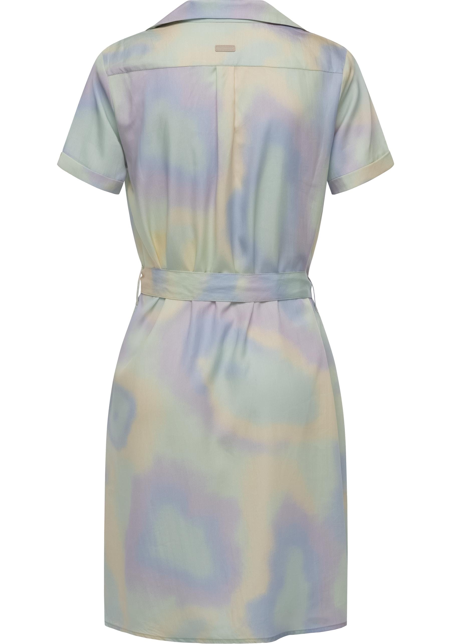 Ragwear Sommerkleid »Sawira«, Gemustertes Midikleid mit Knopfleiste