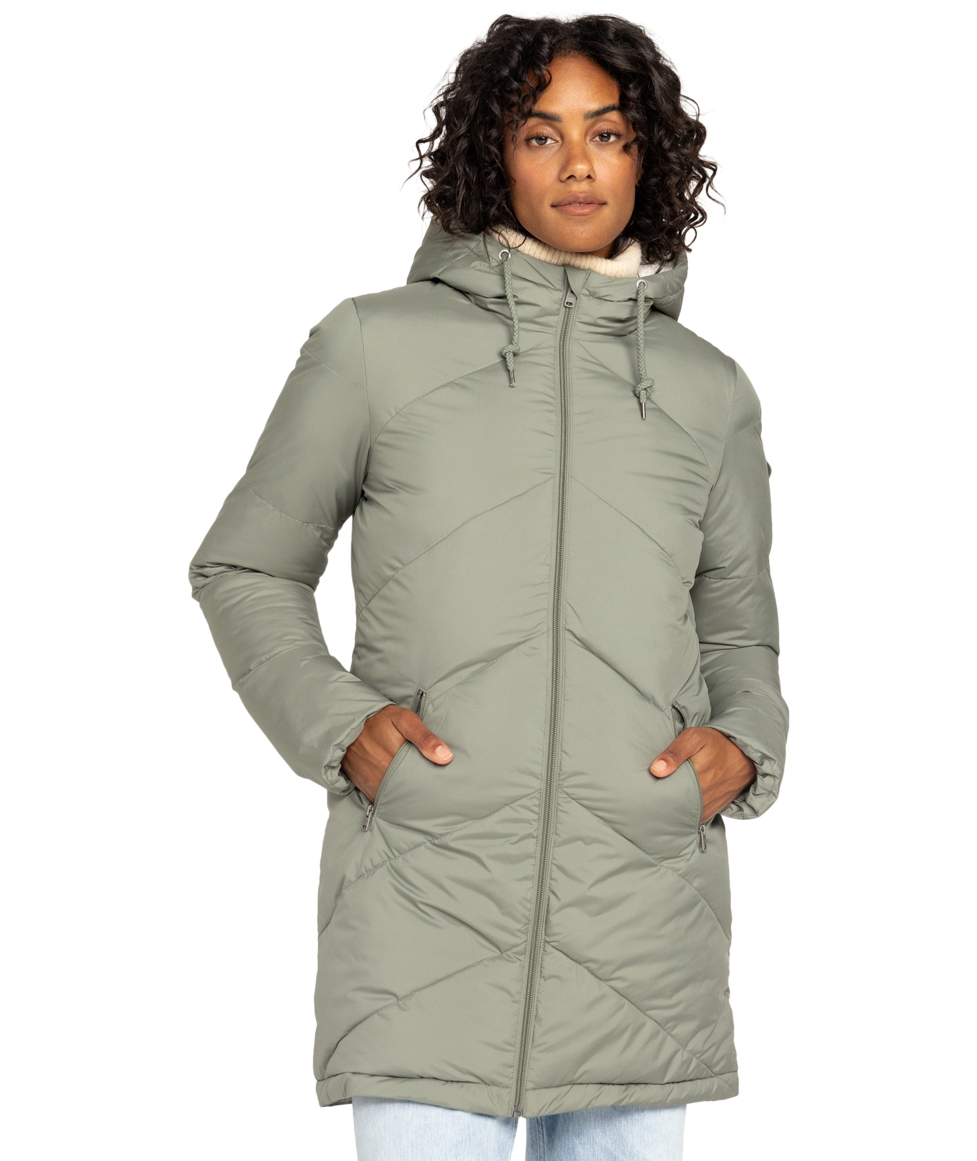 Roxy Steppjacke "BETTER WEATHER", mit Kapuze, extra Länge günstig online kaufen